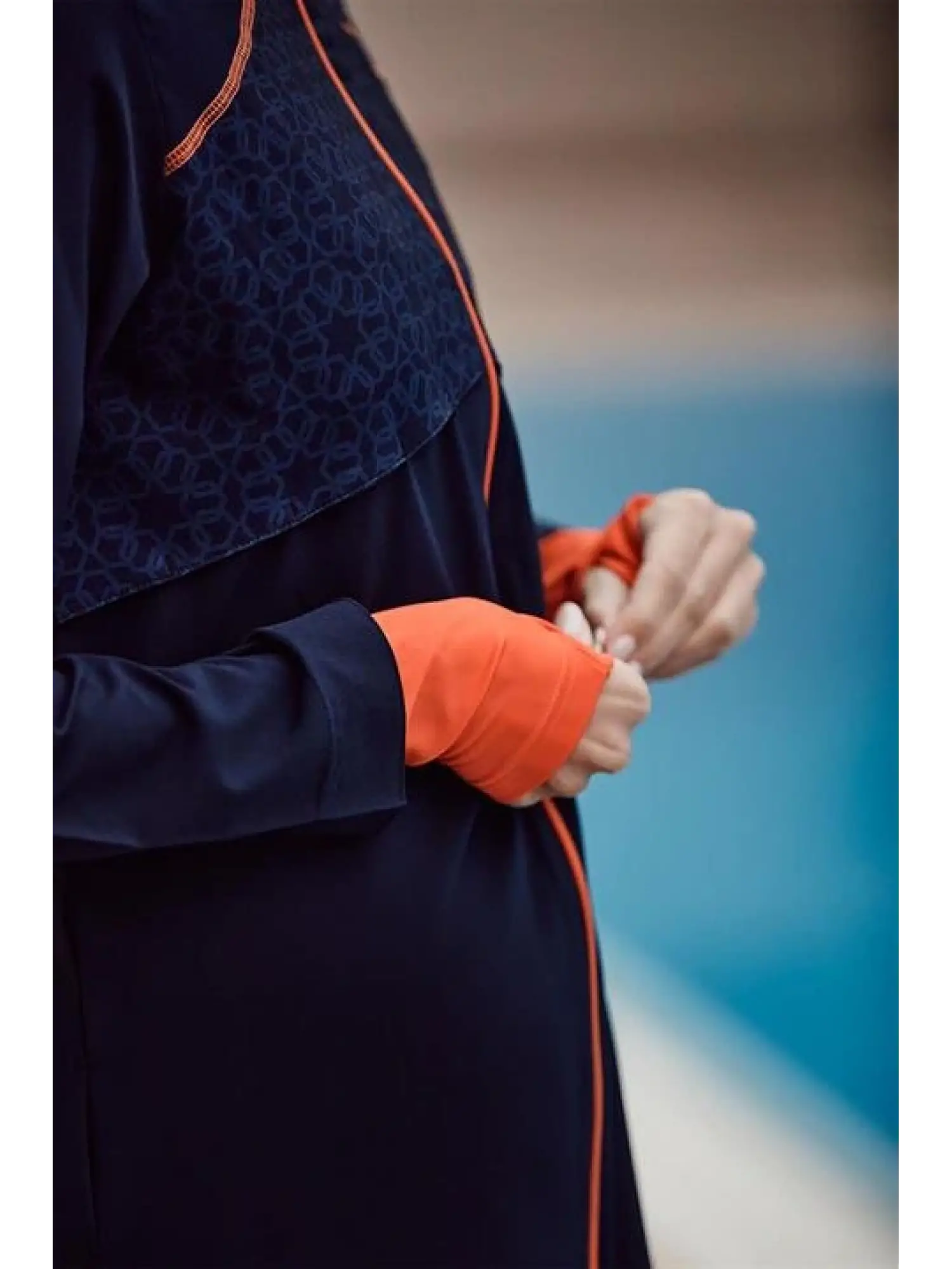 Haşema Performans Serisi 6 Parça Lacivert Tesettür Mayo HSM2010