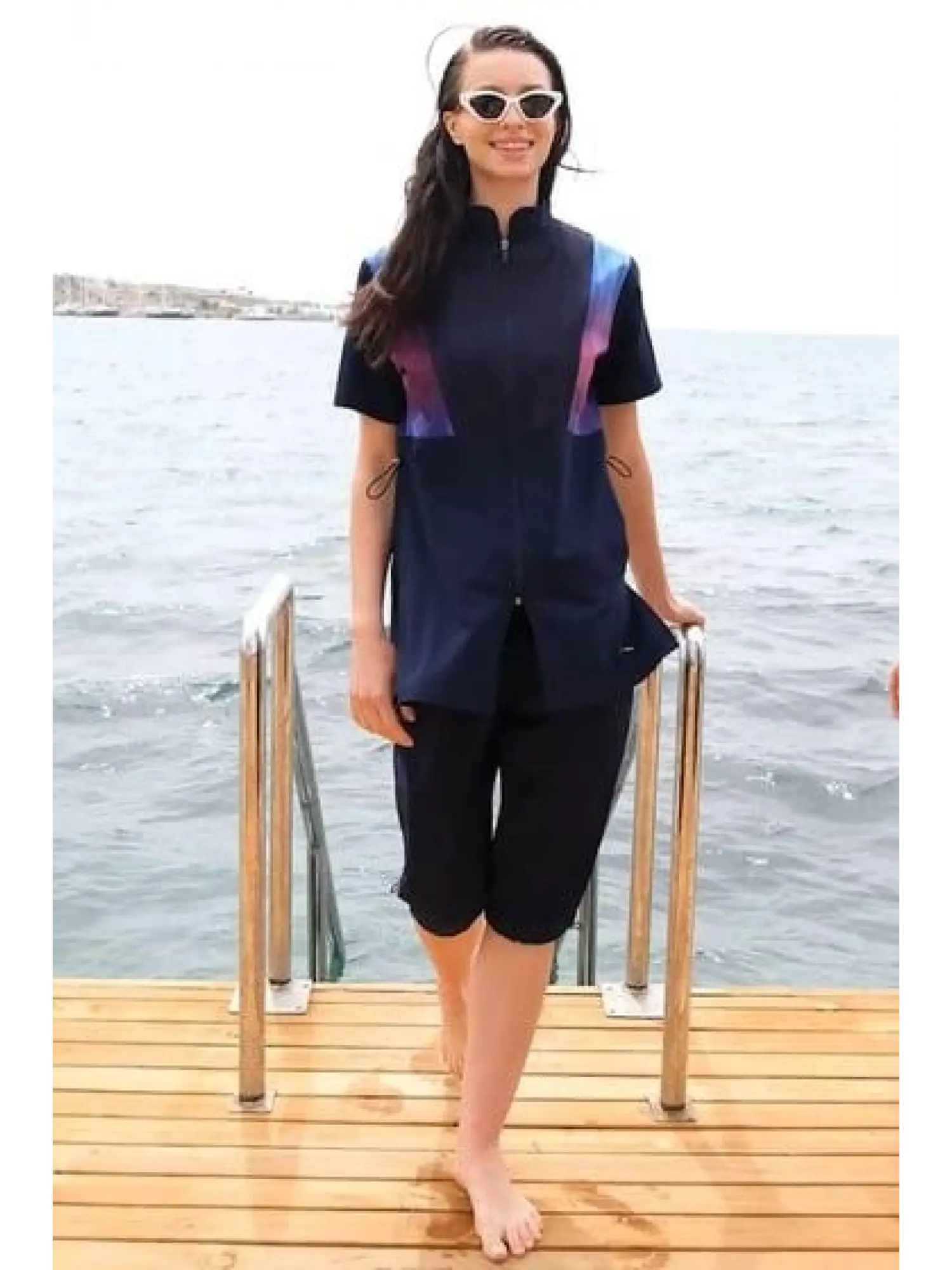 Haşema Simay Mor-Laci 4 Parça Mayo Takımı HSM5003