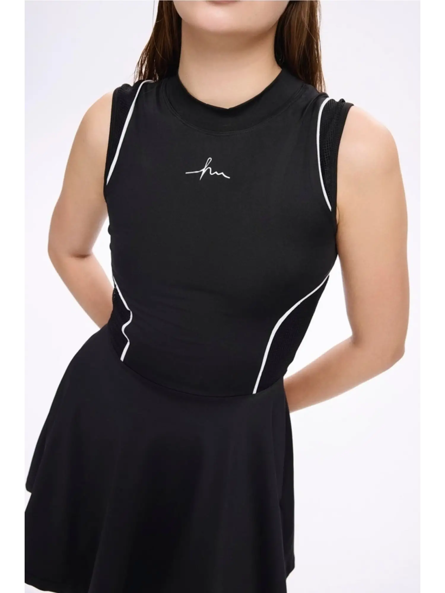 Haşema Spor Kesim Siyah 4 Parça Yarı Kapalı Mayo Takımı HSM5014