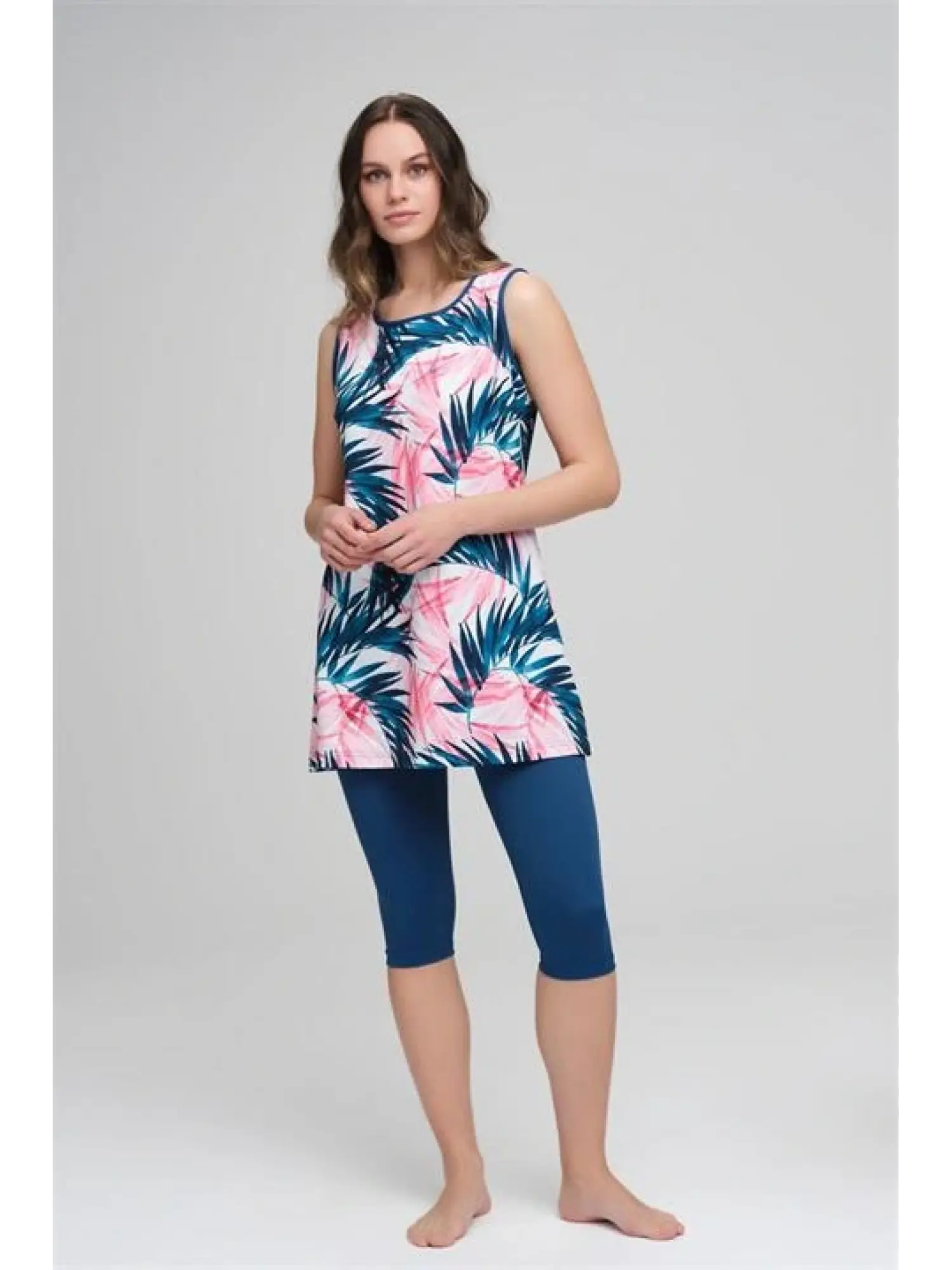 Haşema Surya Renkli 0 Kol Yeşil 3 Parço Mayo Takımı HSM3037