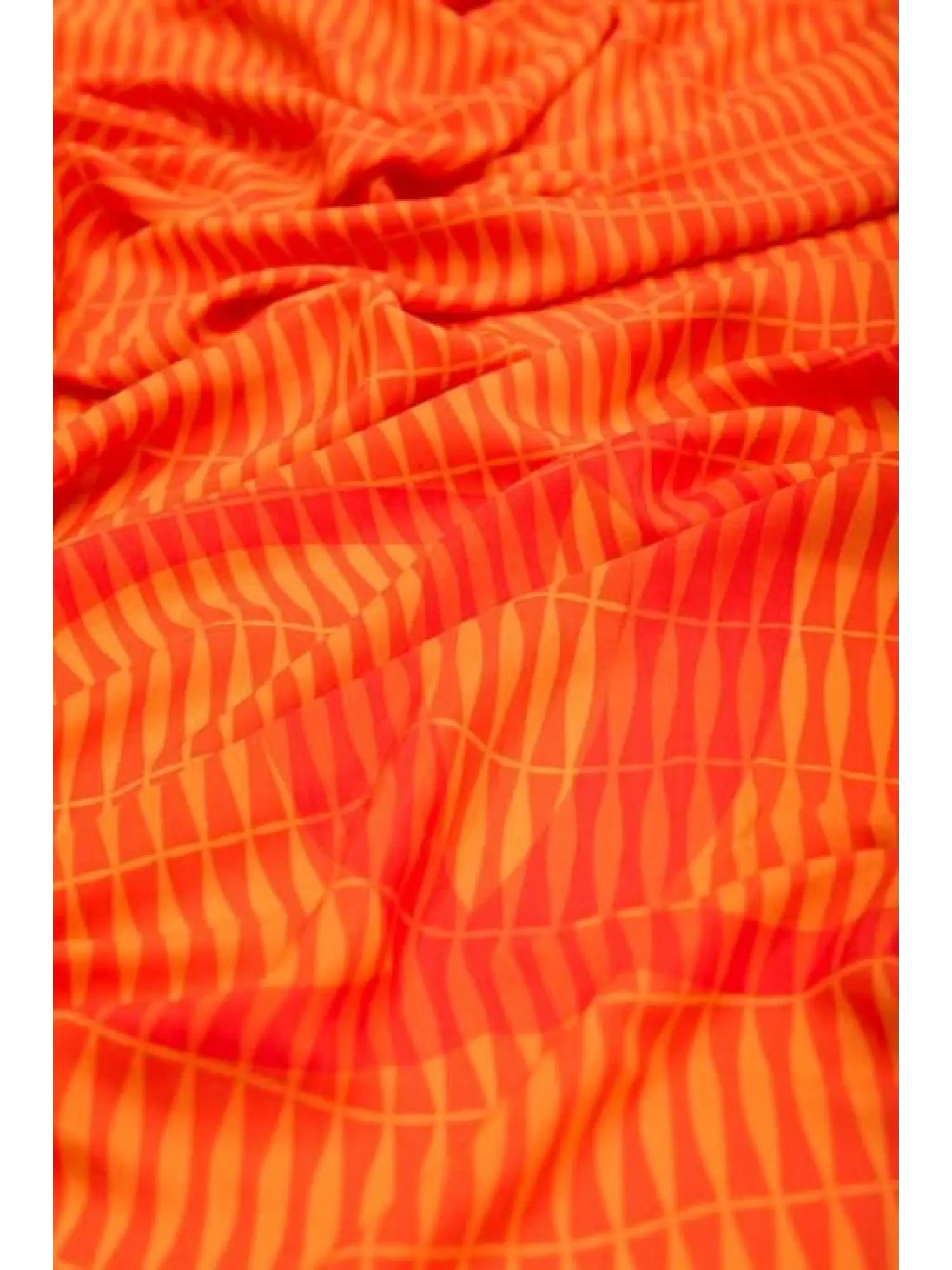 İmannoor Noor Logo Turuncu Floş Viskon Şal 70x210 23Y3045