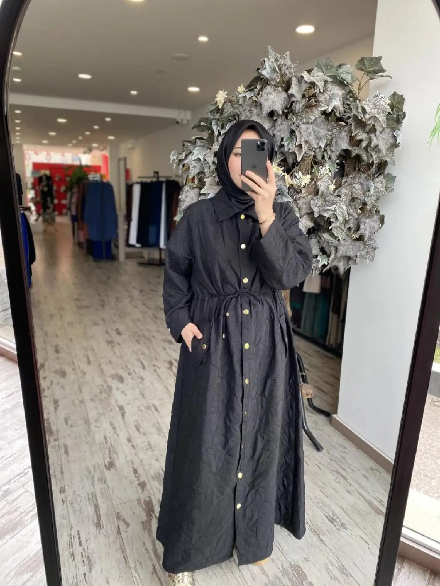 İnvee Belden Büzmeli Gömlek Yaka Kap 7041