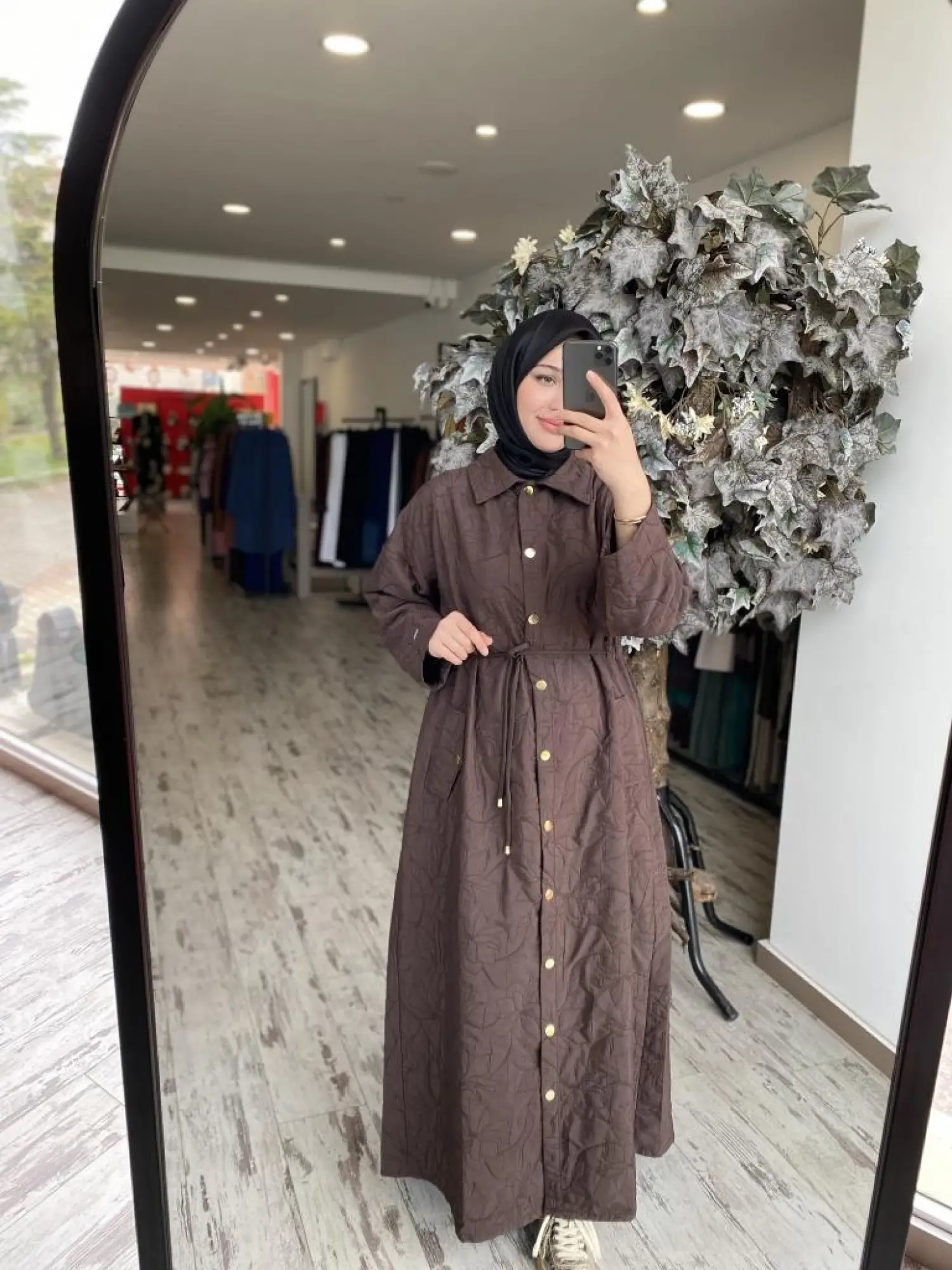 İnvee Belden Büzmeli Gömlek Yaka Kap 7041