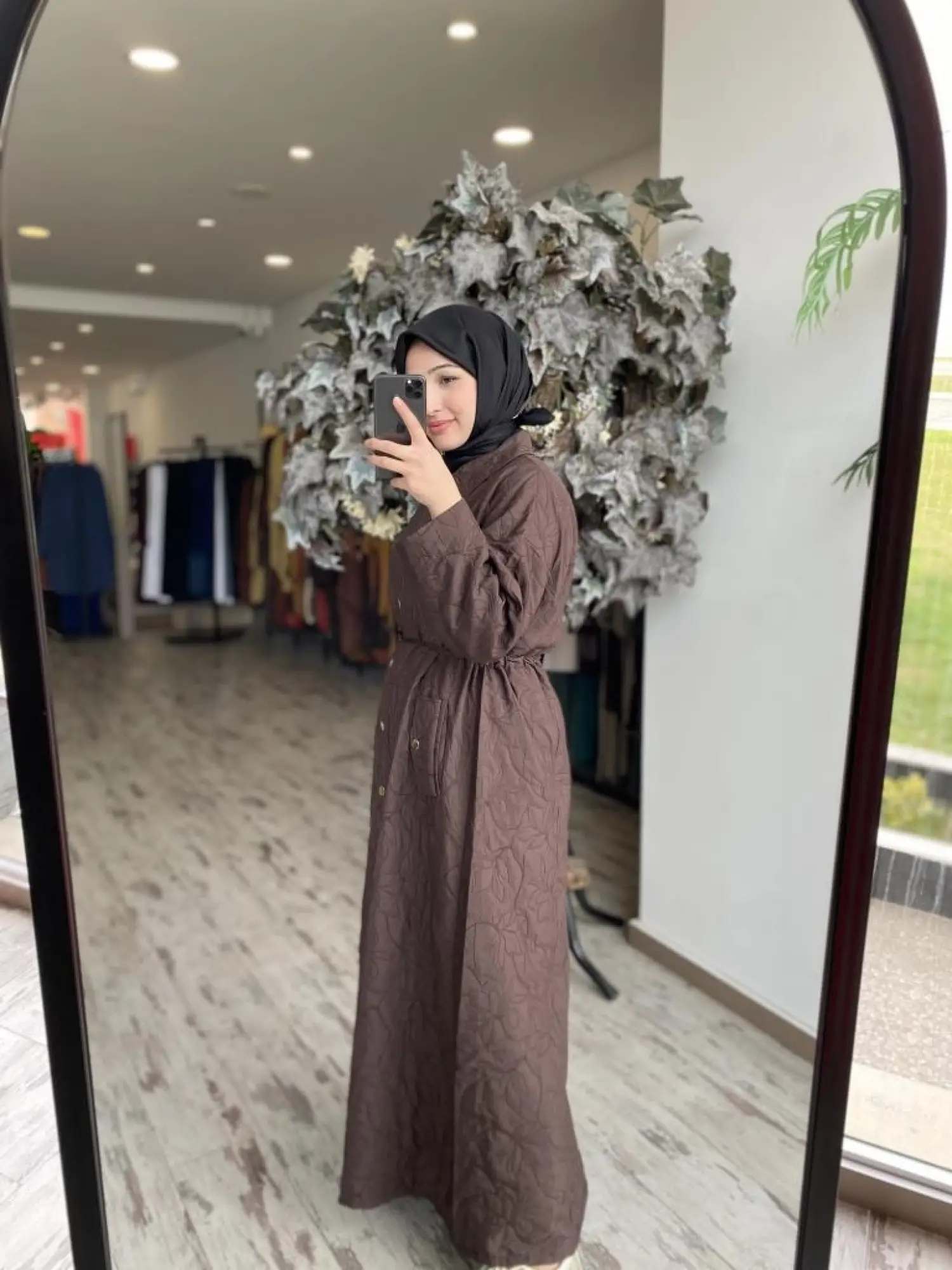 İnvee Belden Büzmeli Gömlek Yaka Kap 7041