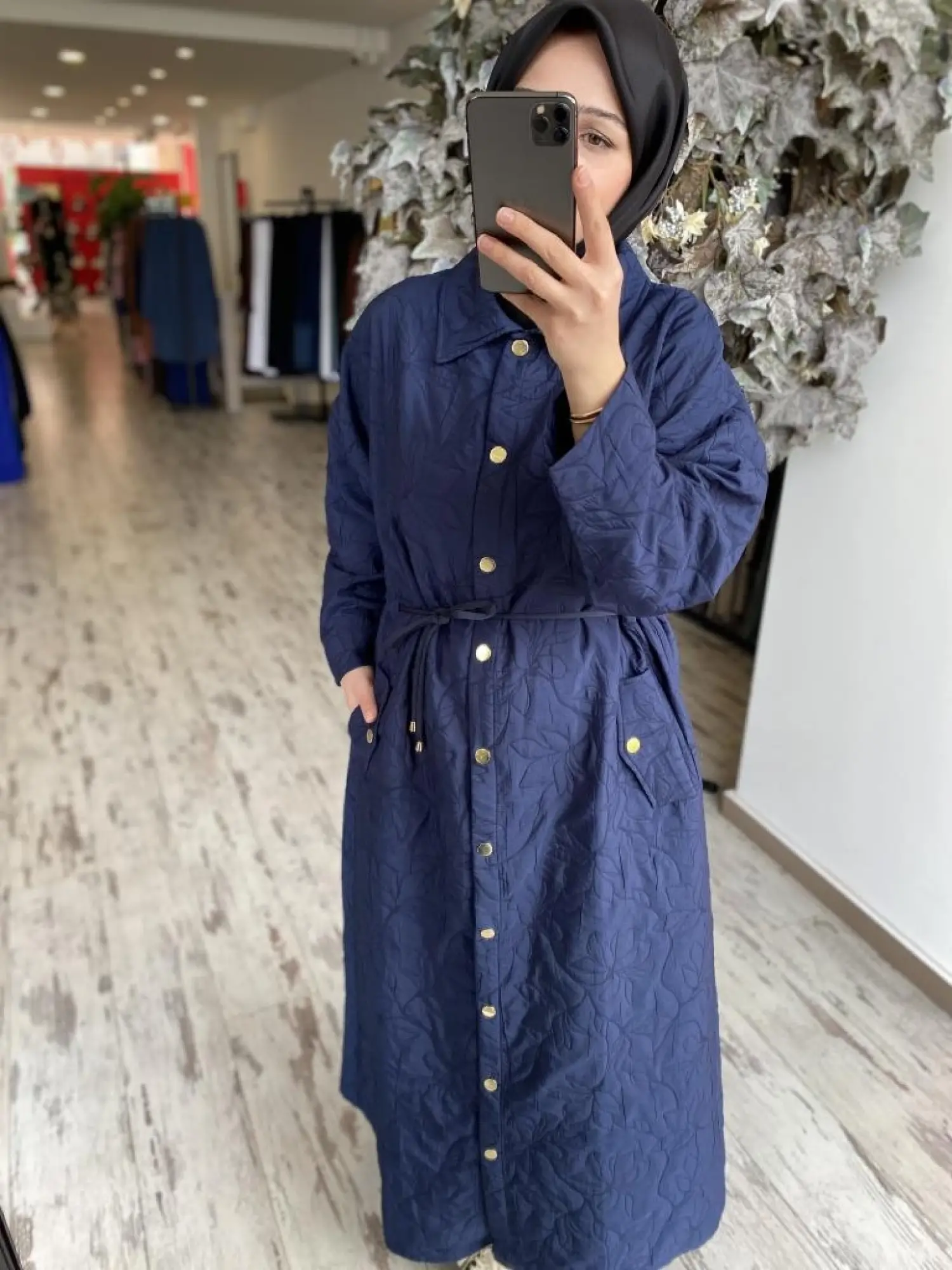 İnvee Belden Büzmeli Gömlek Yaka Kap 7041