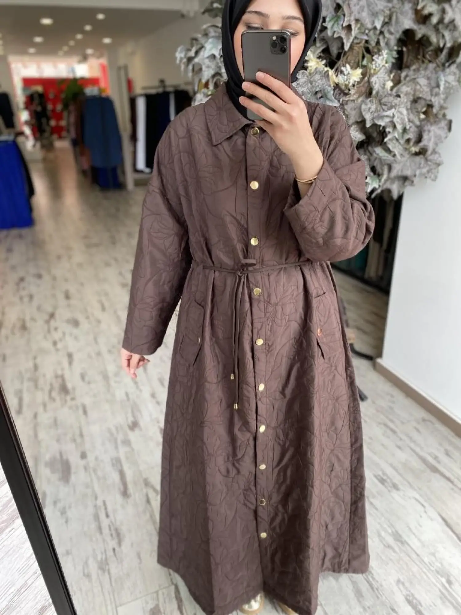 İnvee Belden Büzmeli Gömlek Yaka Kap 7041