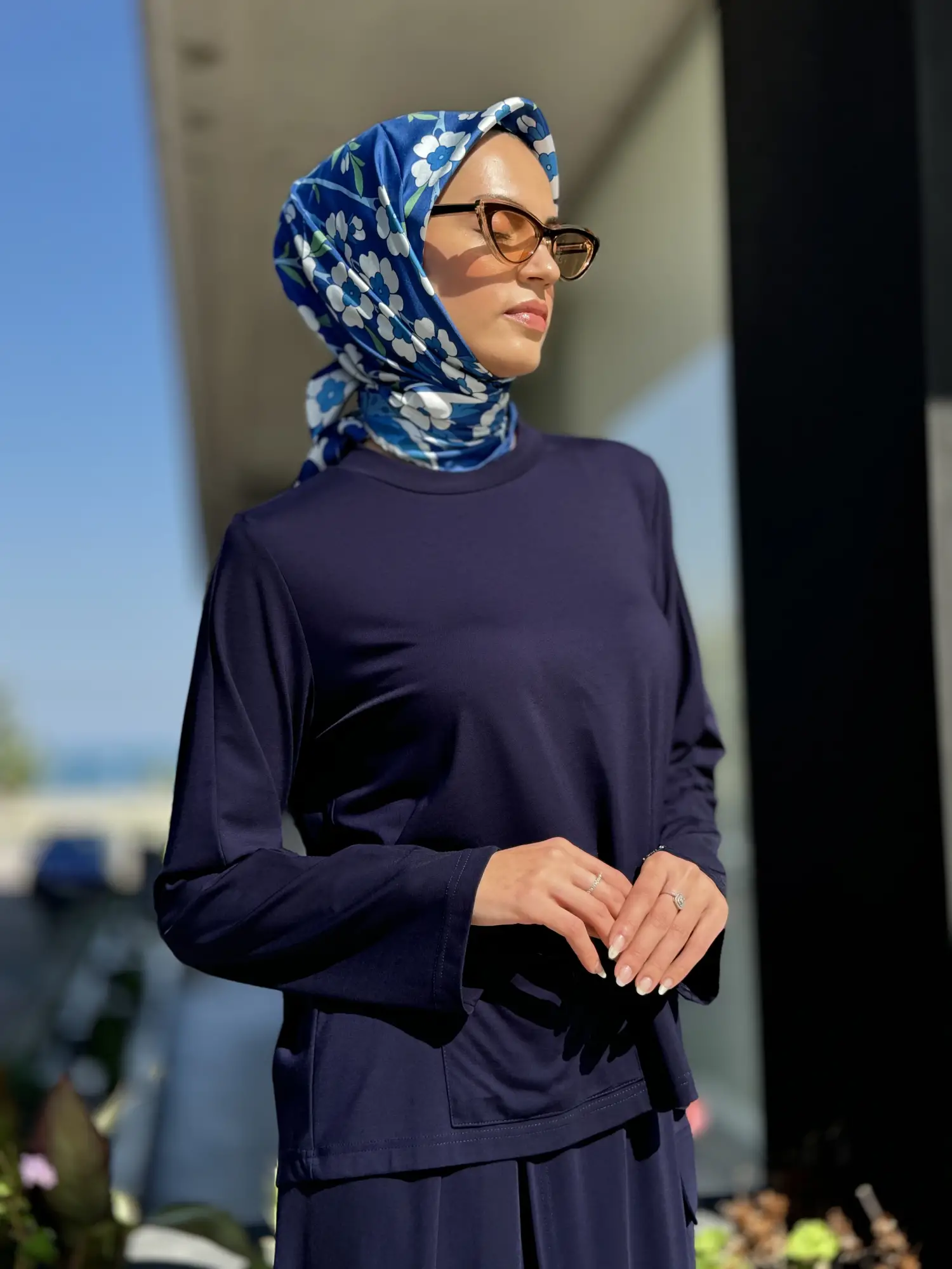 İNVEE Cep Detaylı Bluz Etek Takım 7023