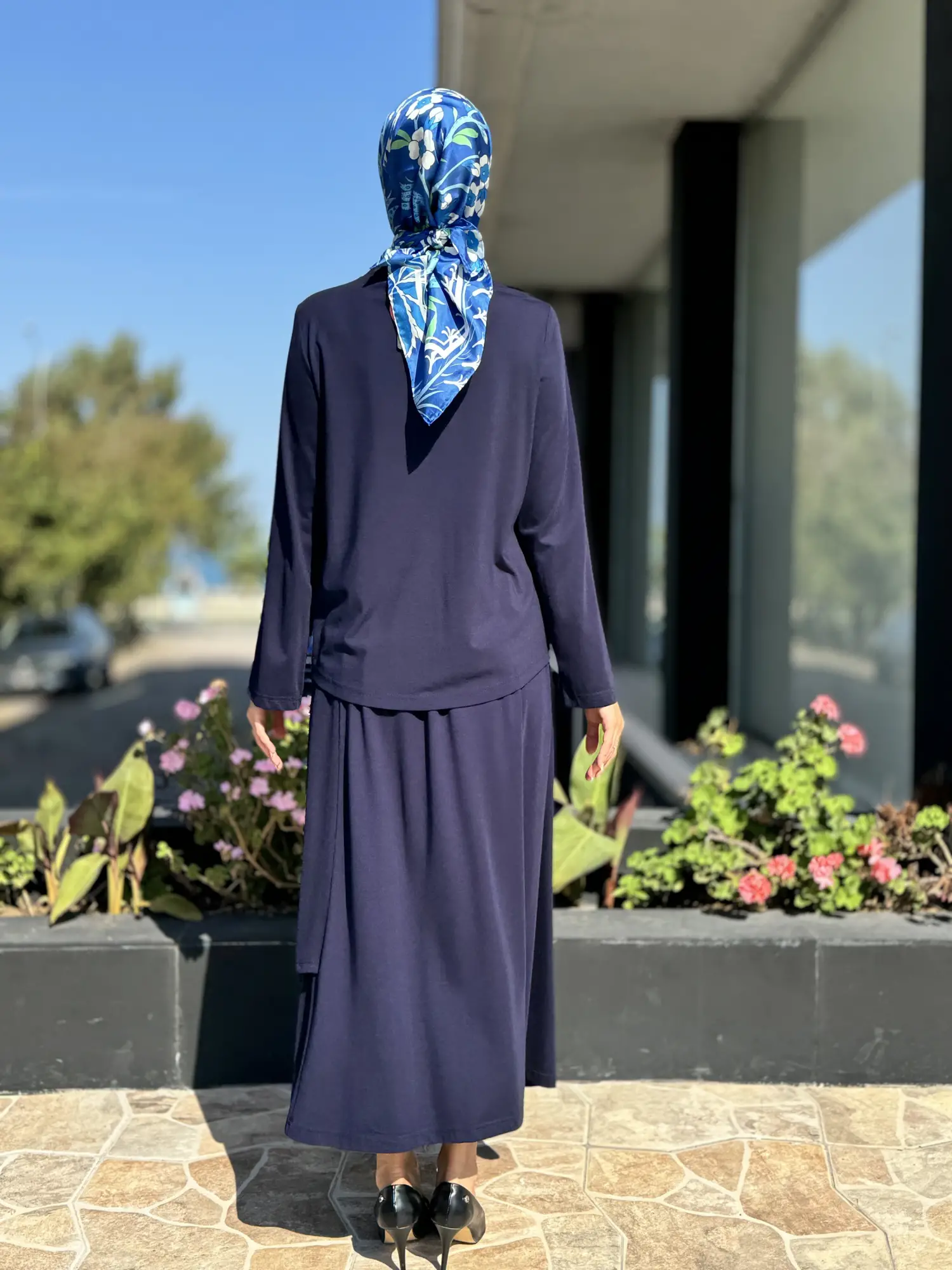 İNVEE Cep Detaylı Bluz Etek Takım 7023