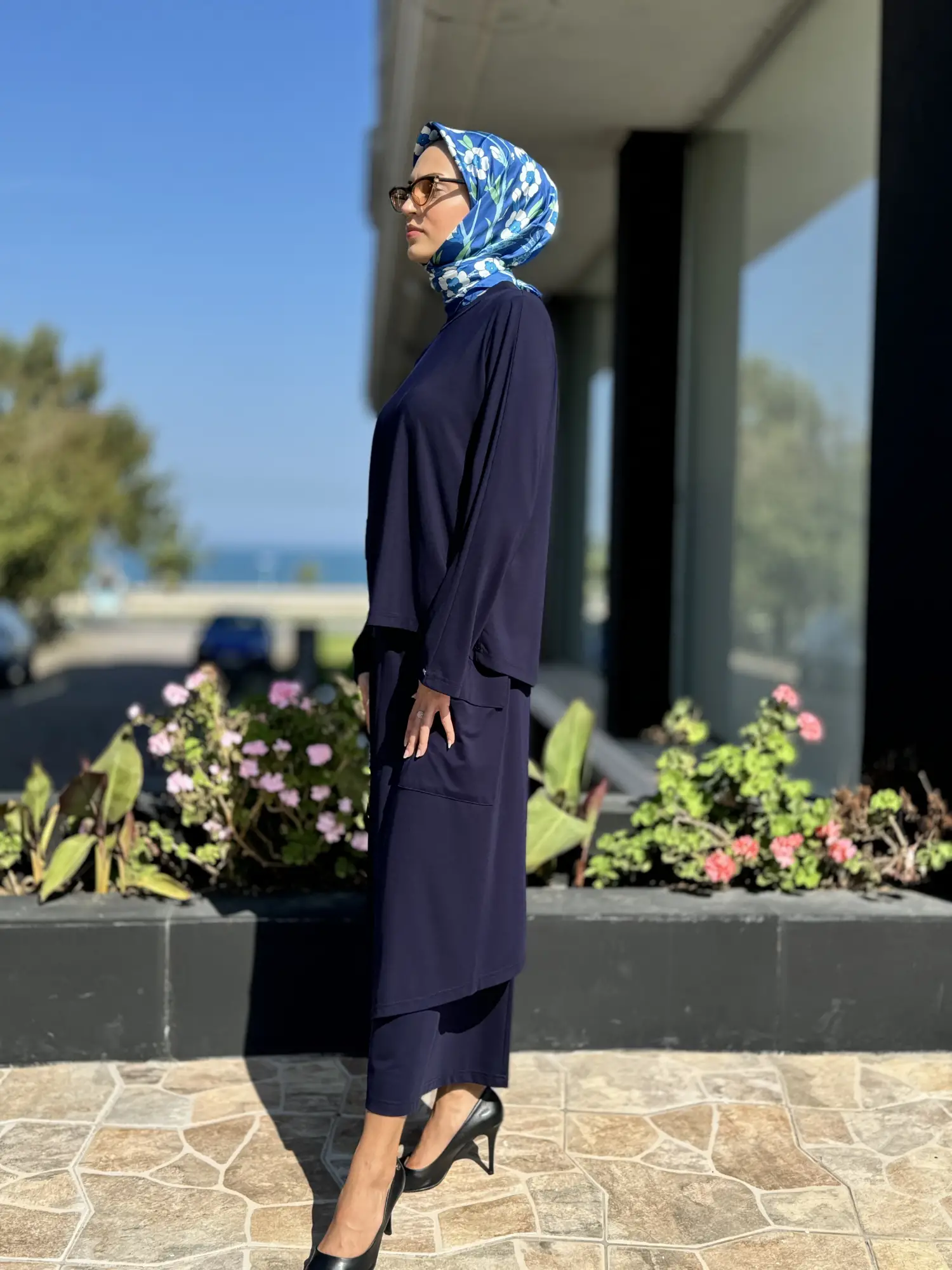 İNVEE Cep Detaylı Bluz Etek Takım 7023