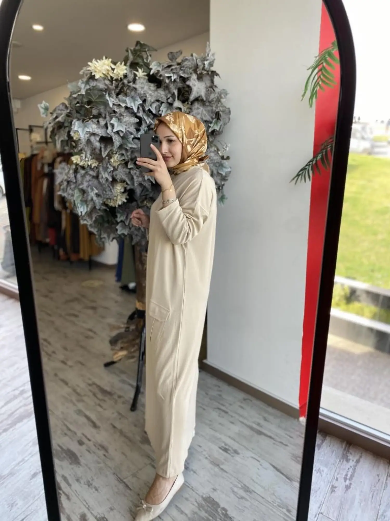 İnvee Cep Detaylı Pamuk Elbise 7040