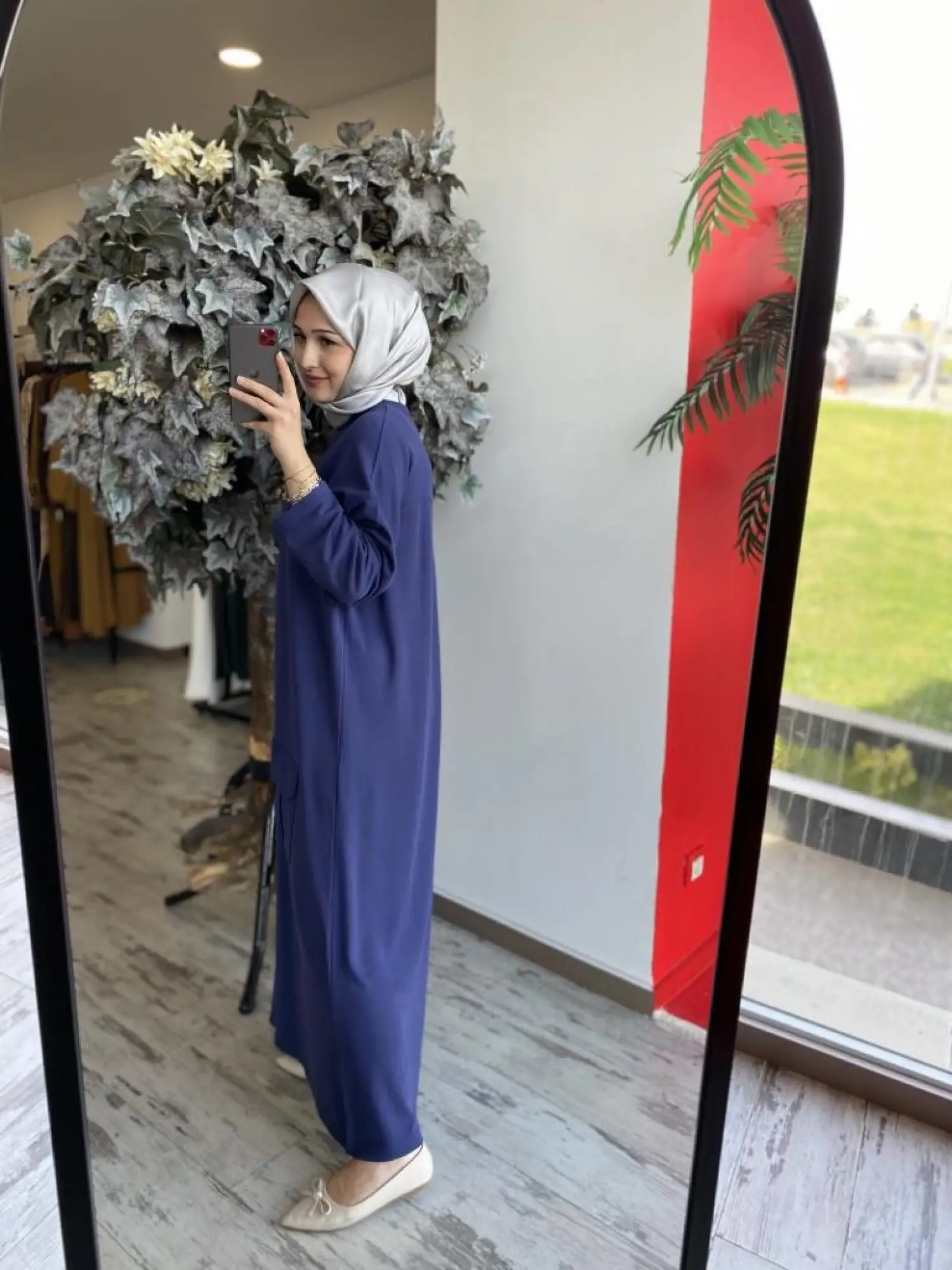 İnvee Cep Detaylı Pamuk Elbise 7040