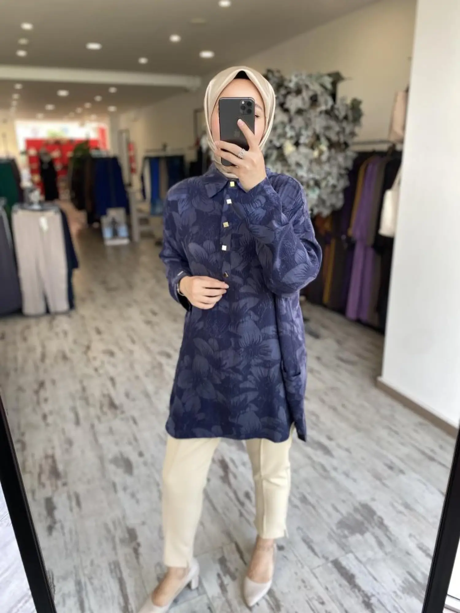 İnvee Çiçek Desenli Tunik 7109