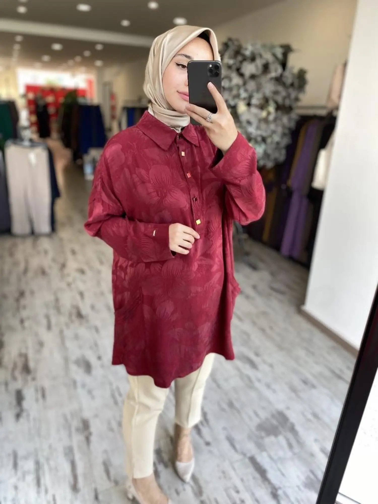 İnvee Çiçek Desenli Tunik 7109