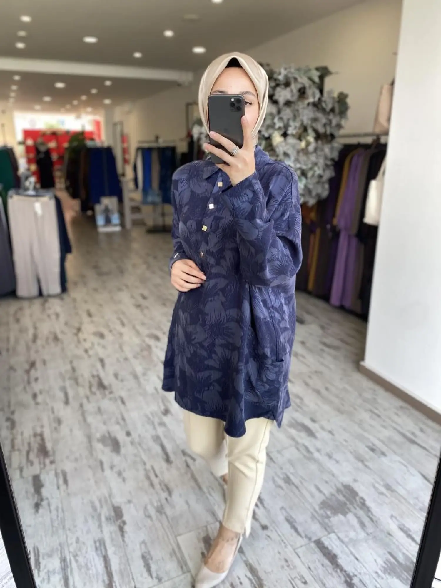 İnvee Çiçek Desenli Tunik 7109