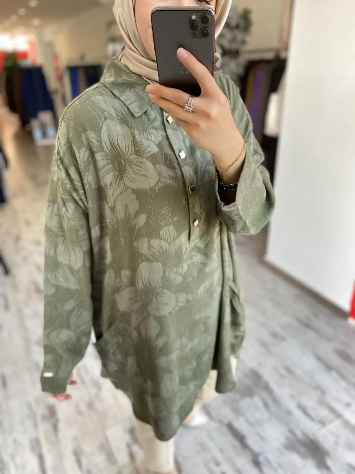 İnvee Çiçek Desenli Tunik 7109