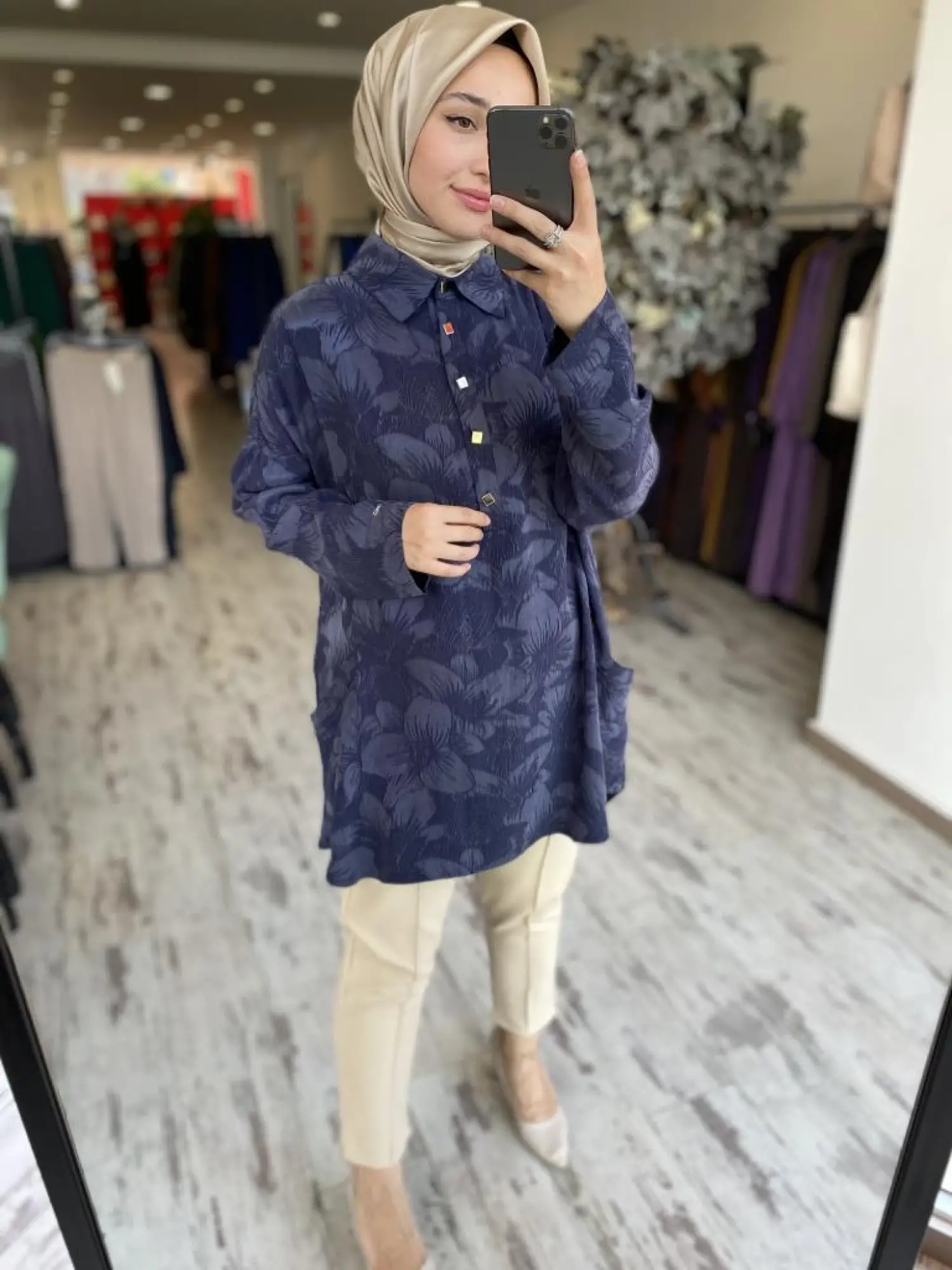 İnvee Çiçek Desenli Tunik 7109