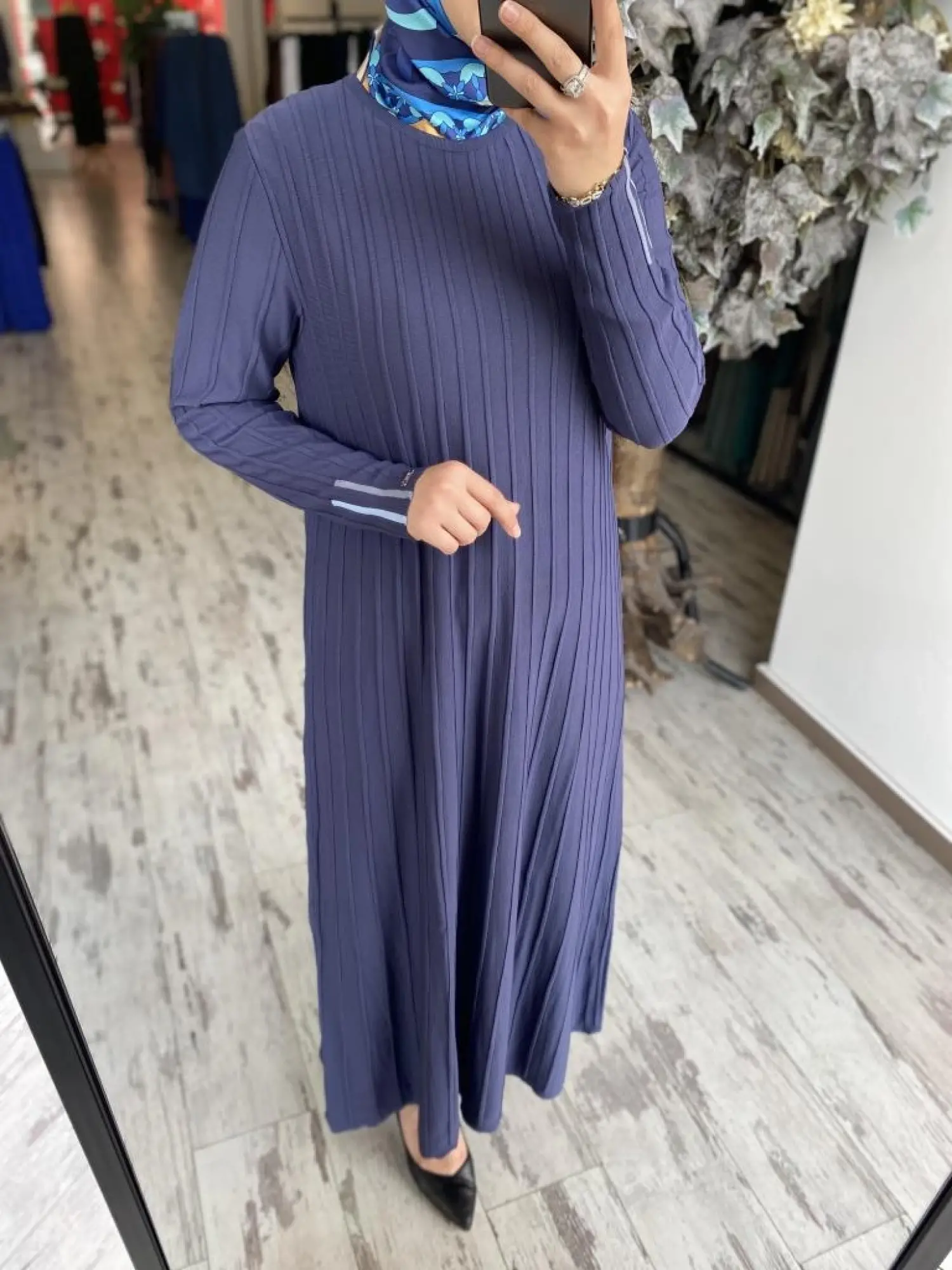 İnvee Çizgili Çan Elbise 6924