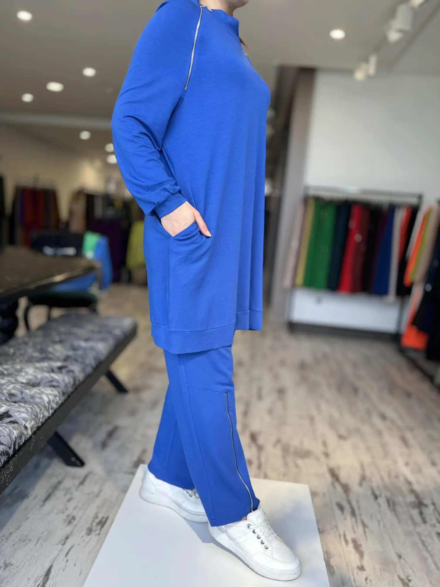 İnvee Fermuar Detaylı Tunik Pantolon Takım 6956