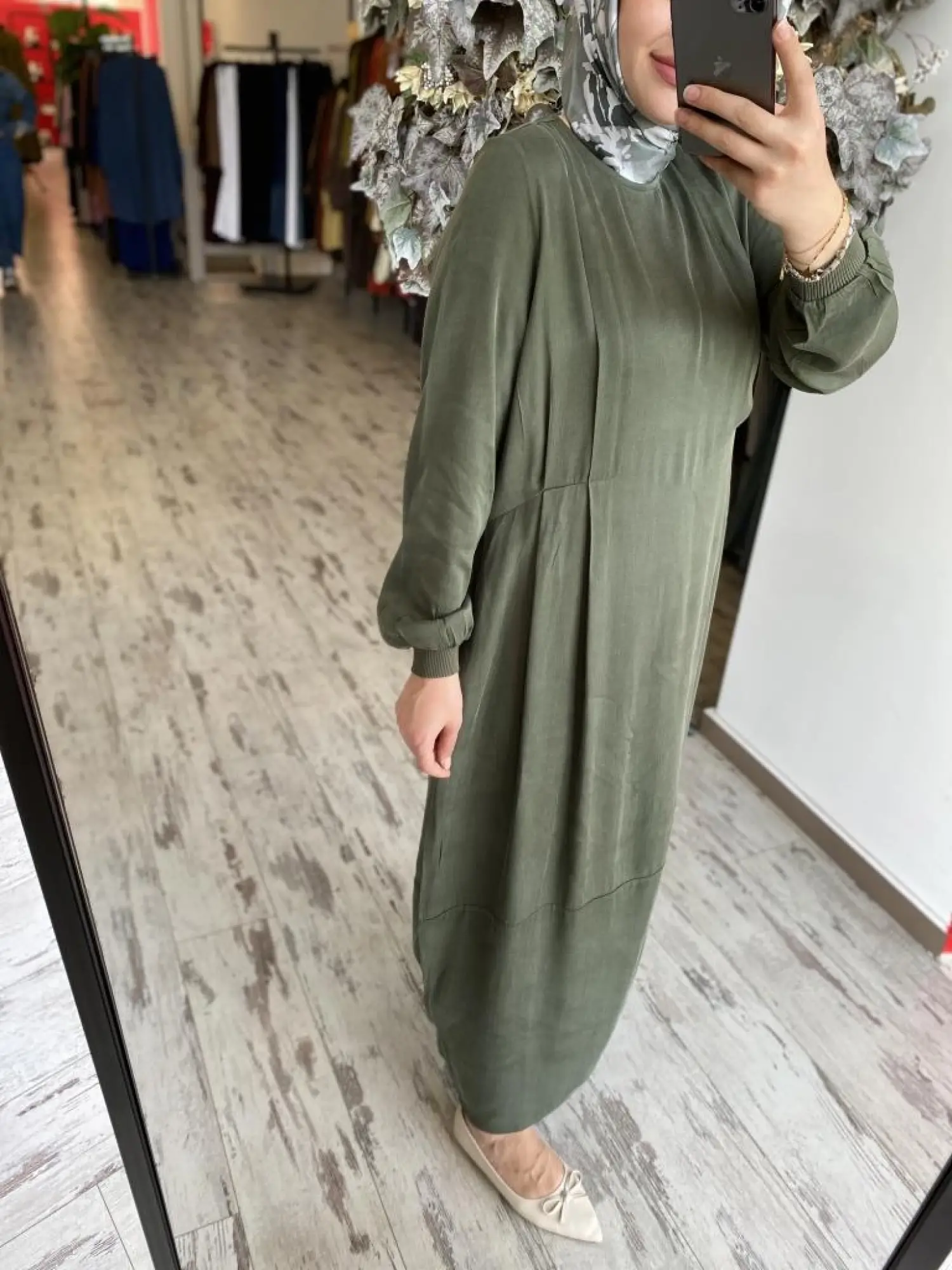 İnvee Gizli Cep Detaylı Modal Elbise 7013