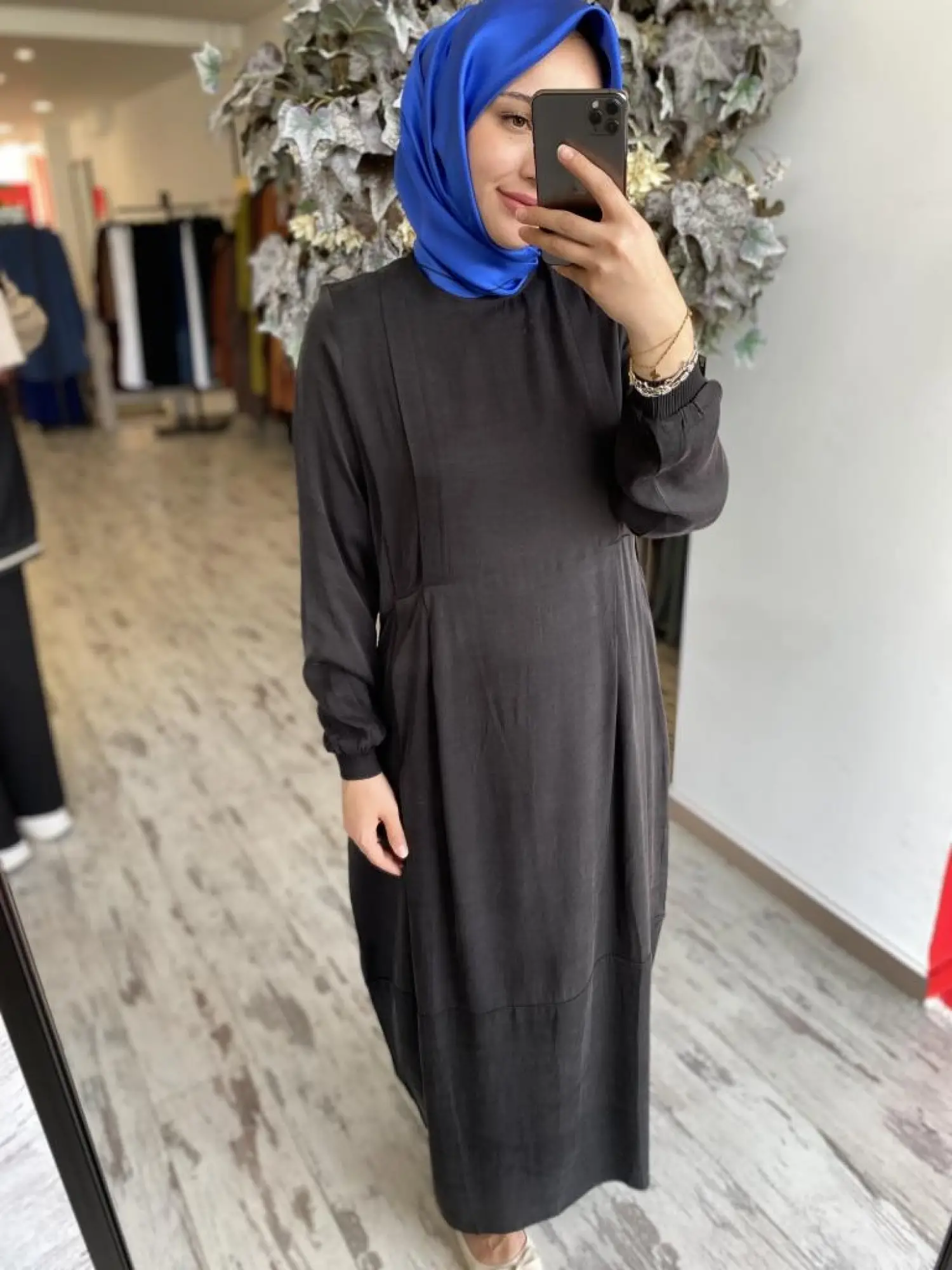 İnvee Gizli Cep Detaylı Modal Elbise 7013