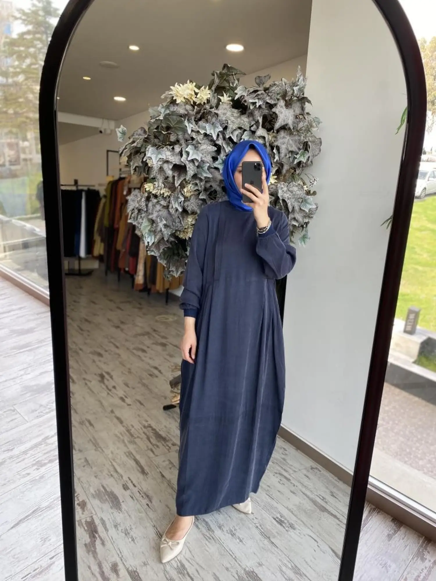 İnvee Gizli Cep Detaylı Modal Elbise 7013