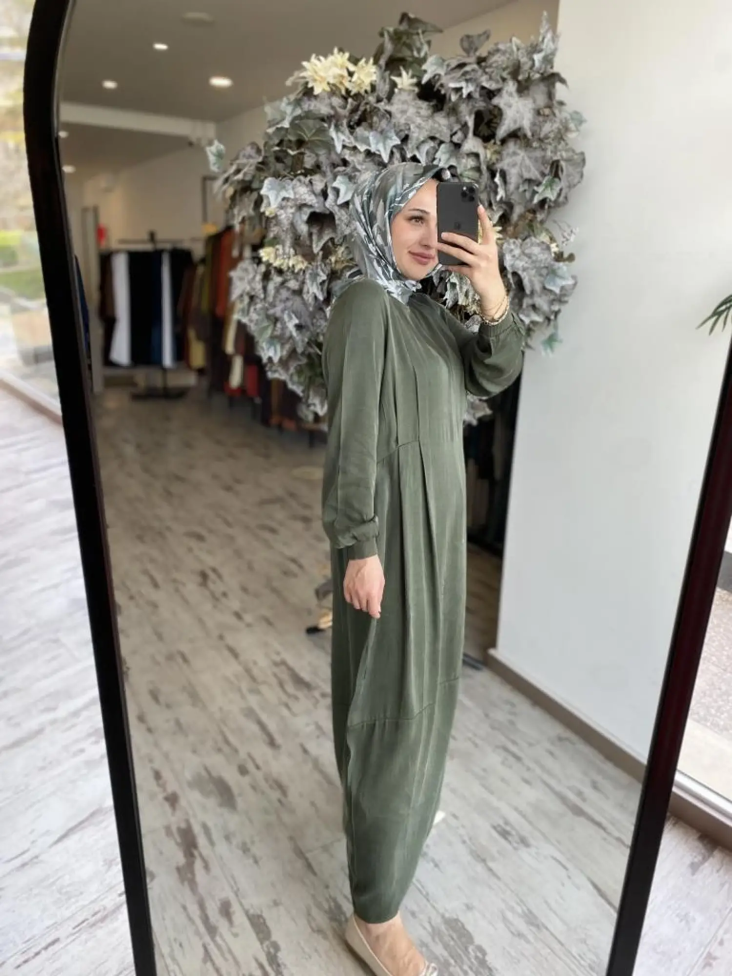 İnvee Gizli Cep Detaylı Modal Elbise 7013