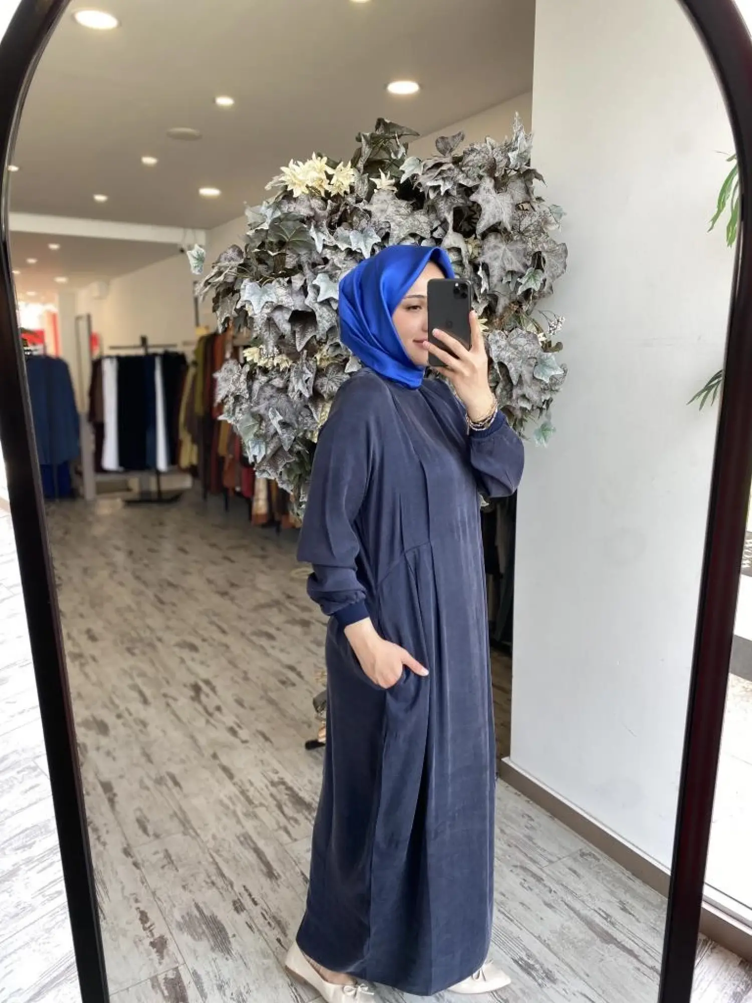 İnvee Gizli Cep Detaylı Modal Elbise 7013