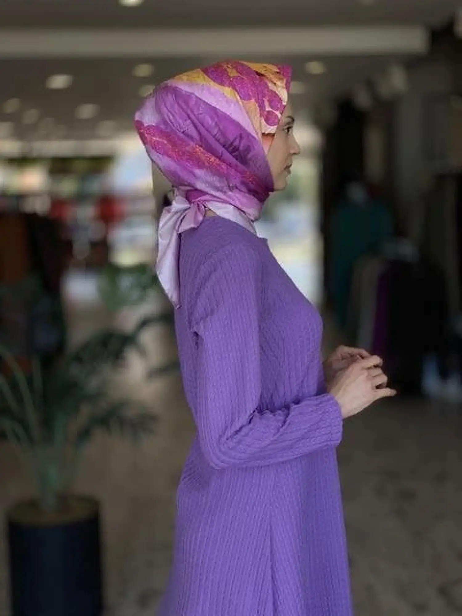 İnvee Gofre Verev Elbise 6856