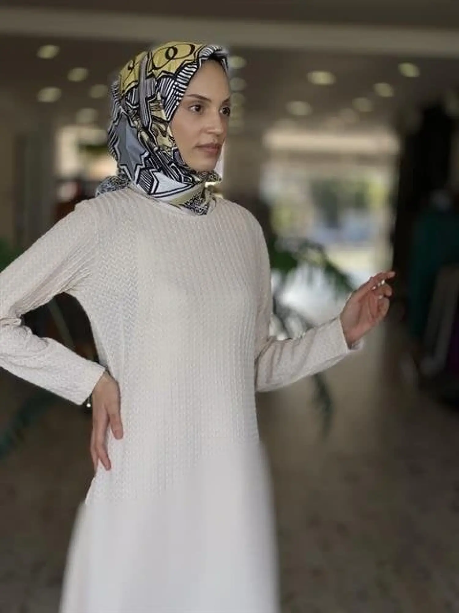 İnvee Gofre Verev Elbise 6856