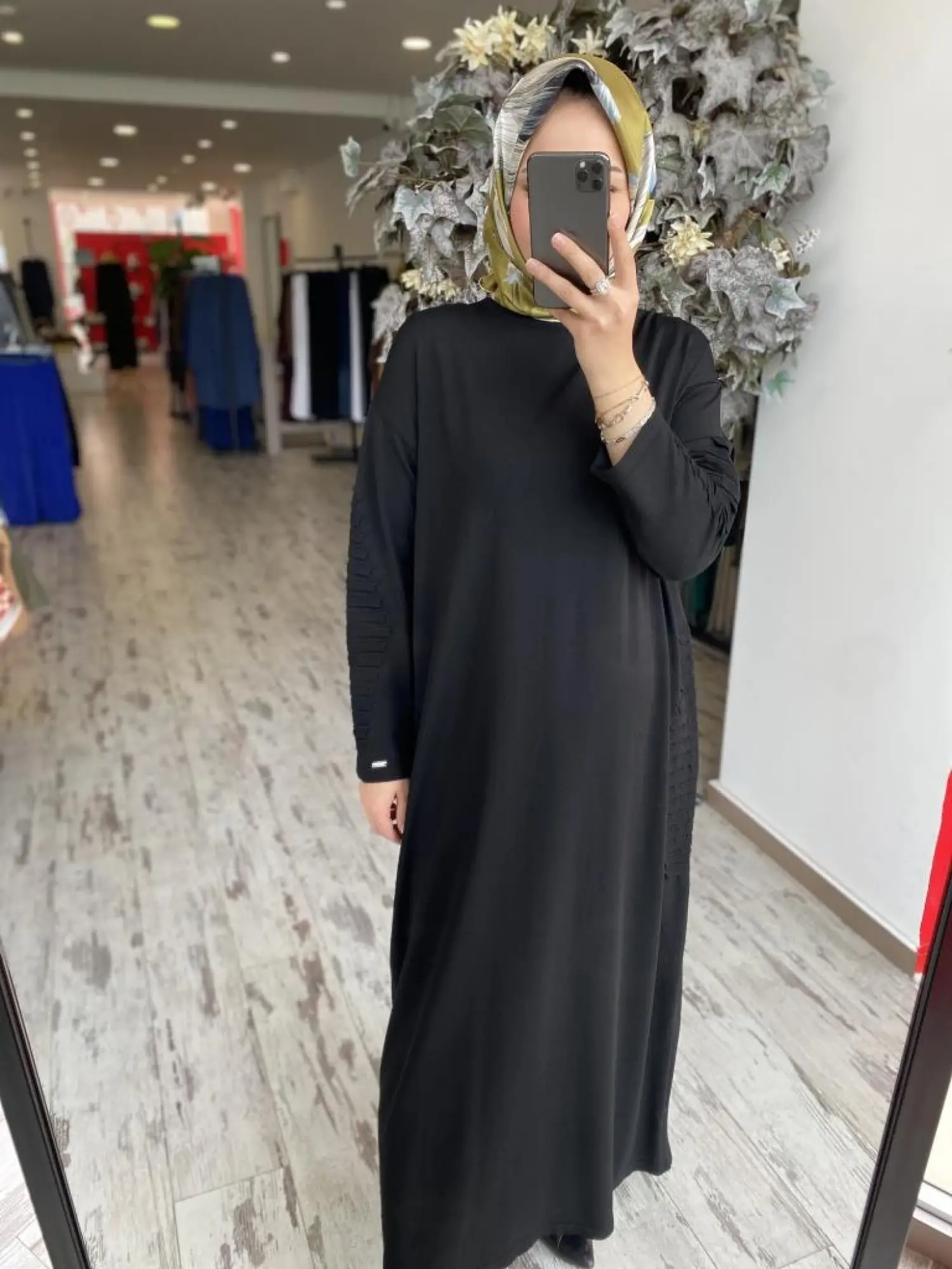 İnvee Nervür Detaylı Triko Elbise 7060