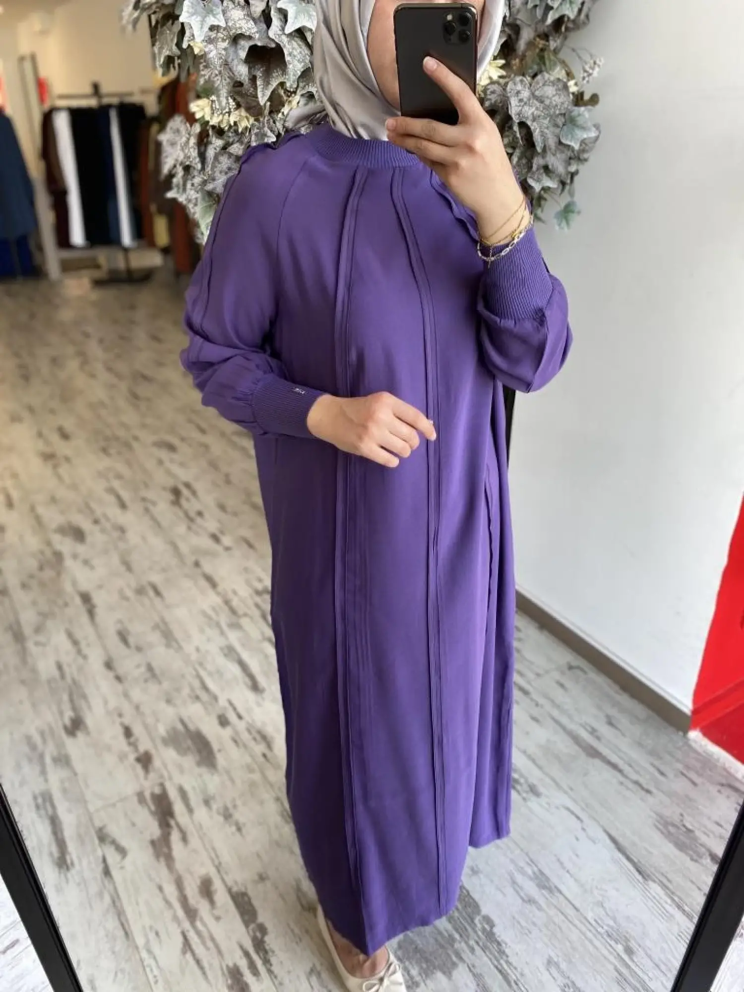 İnvee Ribana Detaylı Biyeli Modal Elbise 6936