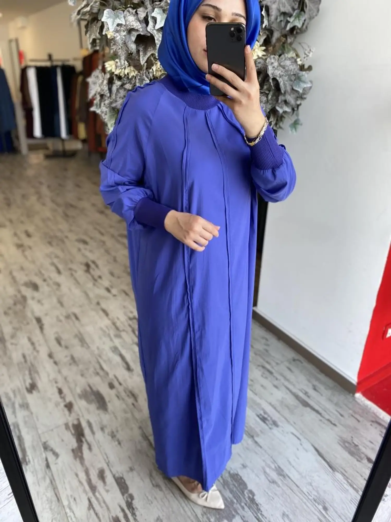 İnvee Ribana Detaylı Biyeli Modal Elbise 6936