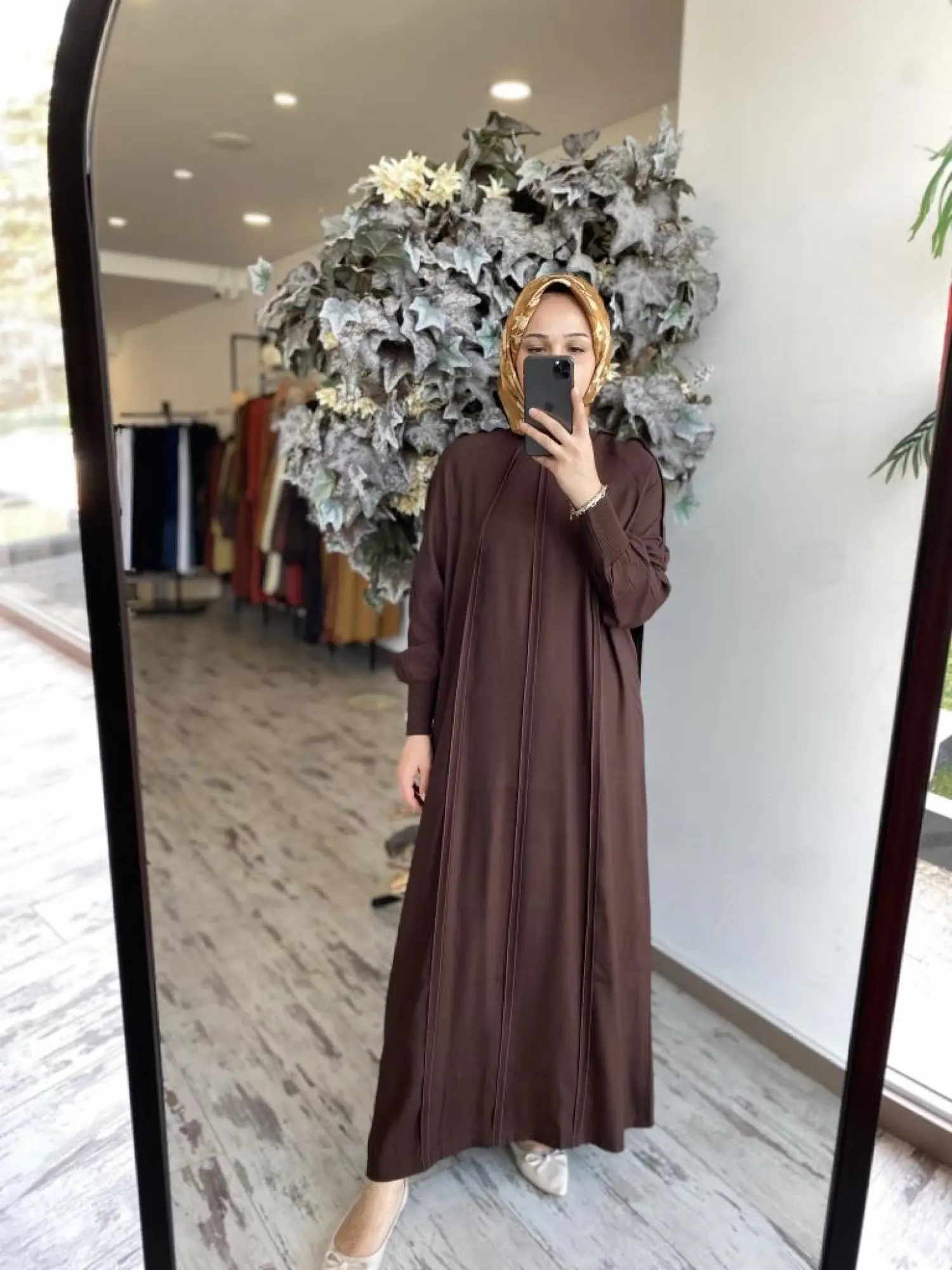 İnvee Ribana Detaylı Biyeli Modal Elbise 6936