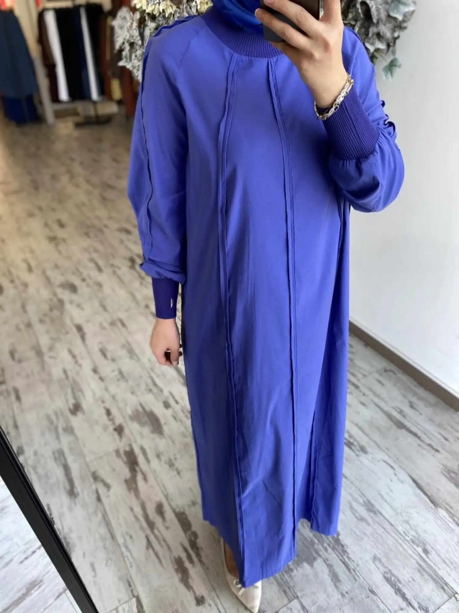 İnvee Ribana Detaylı Biyeli Modal Elbise 6936