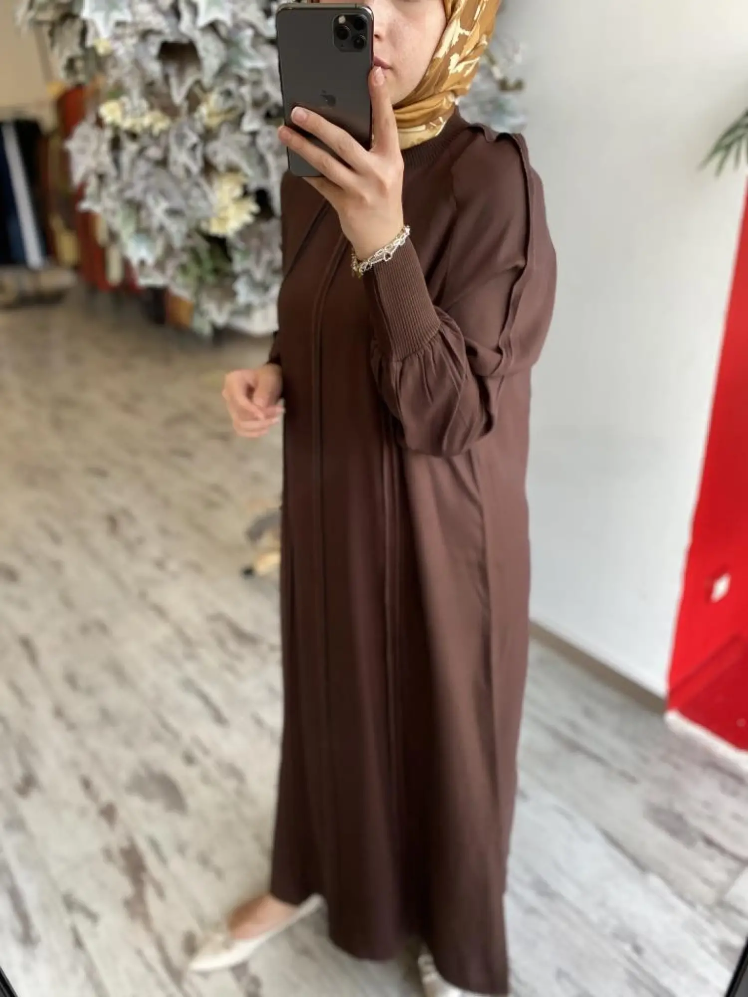 İnvee Ribana Detaylı Biyeli Modal Elbise 6936