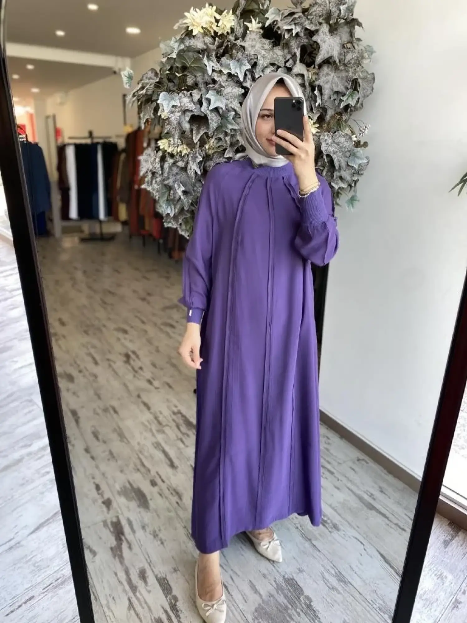 İnvee Ribana Detaylı Biyeli Modal Elbise 6936