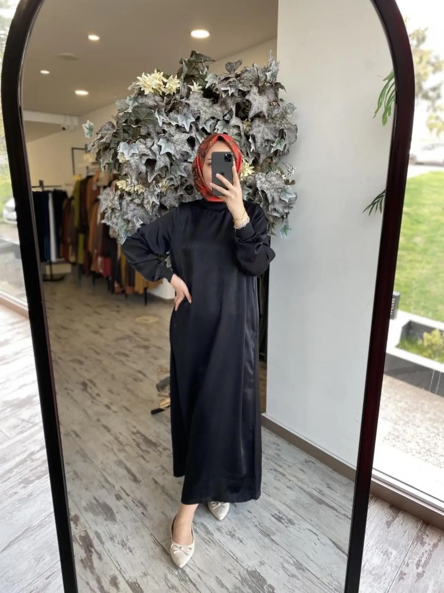 İnvee Ribanalı Saten Elbise 7005