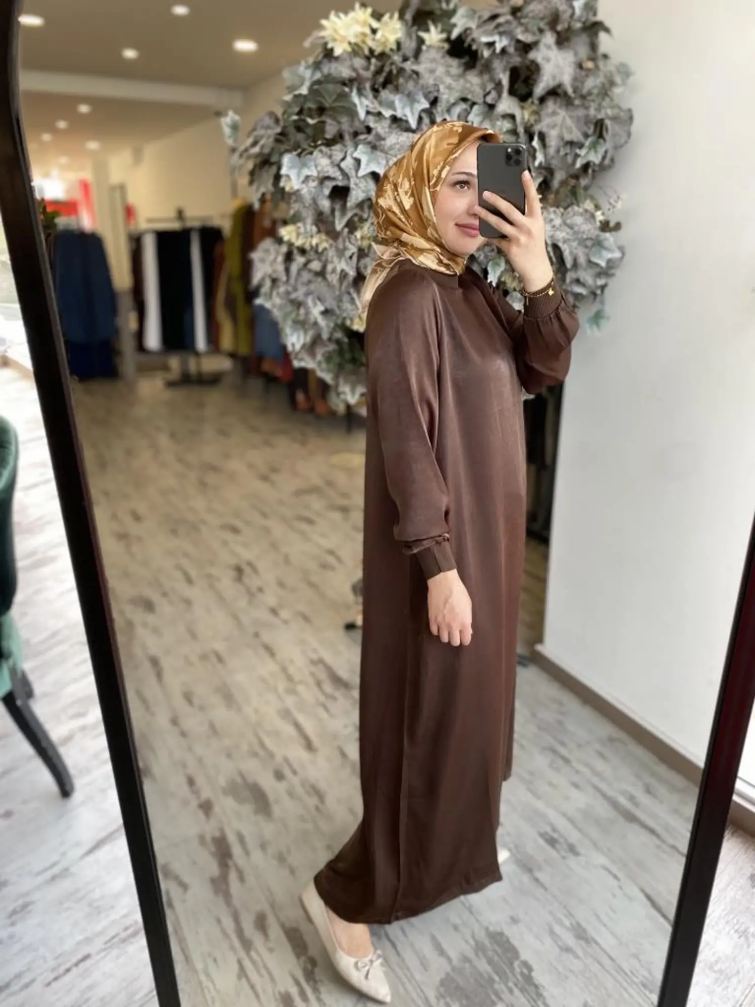 İnvee Ribanalı Saten Elbise 7005