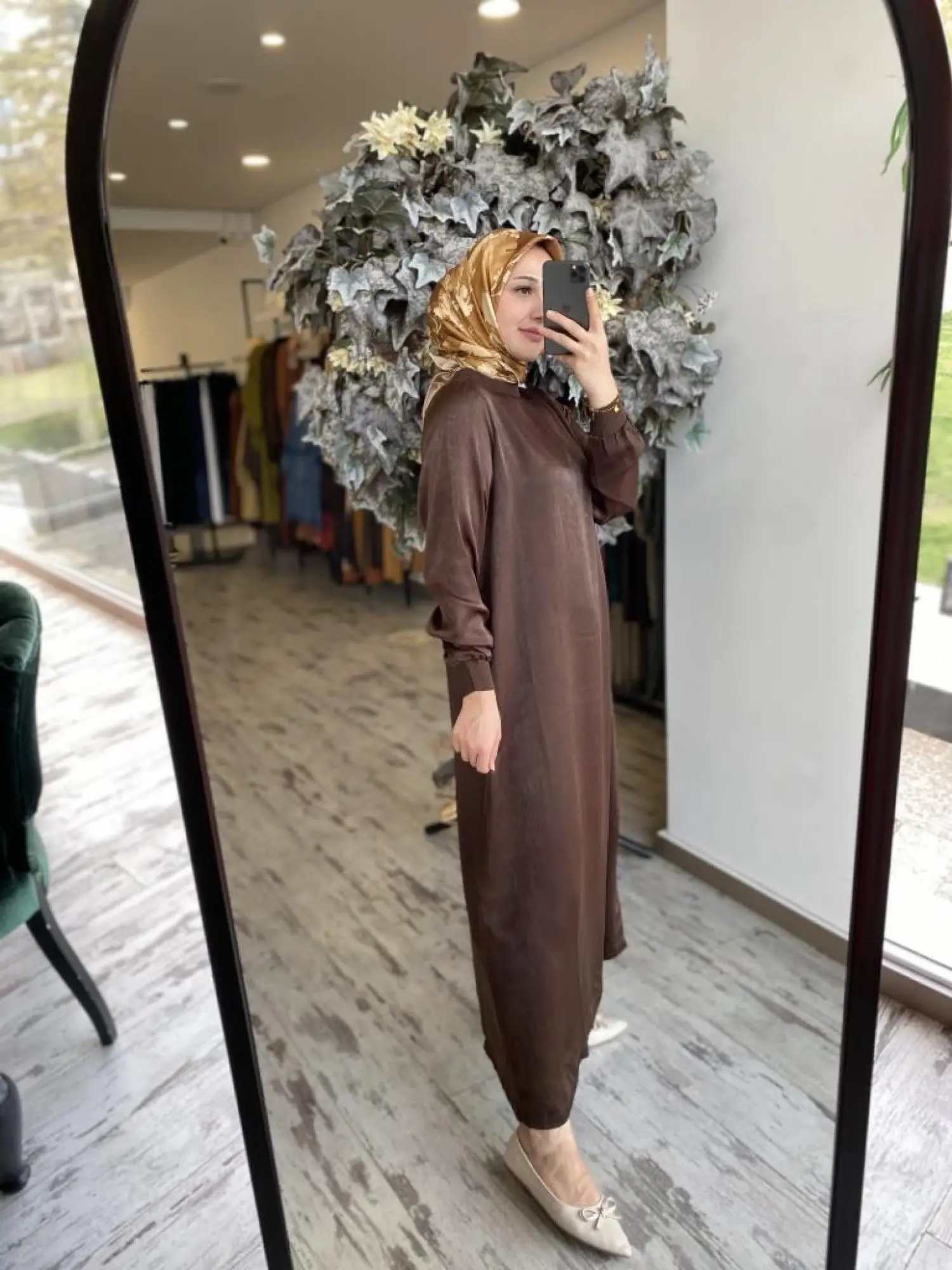 İnvee Ribanalı Saten Elbise 7005