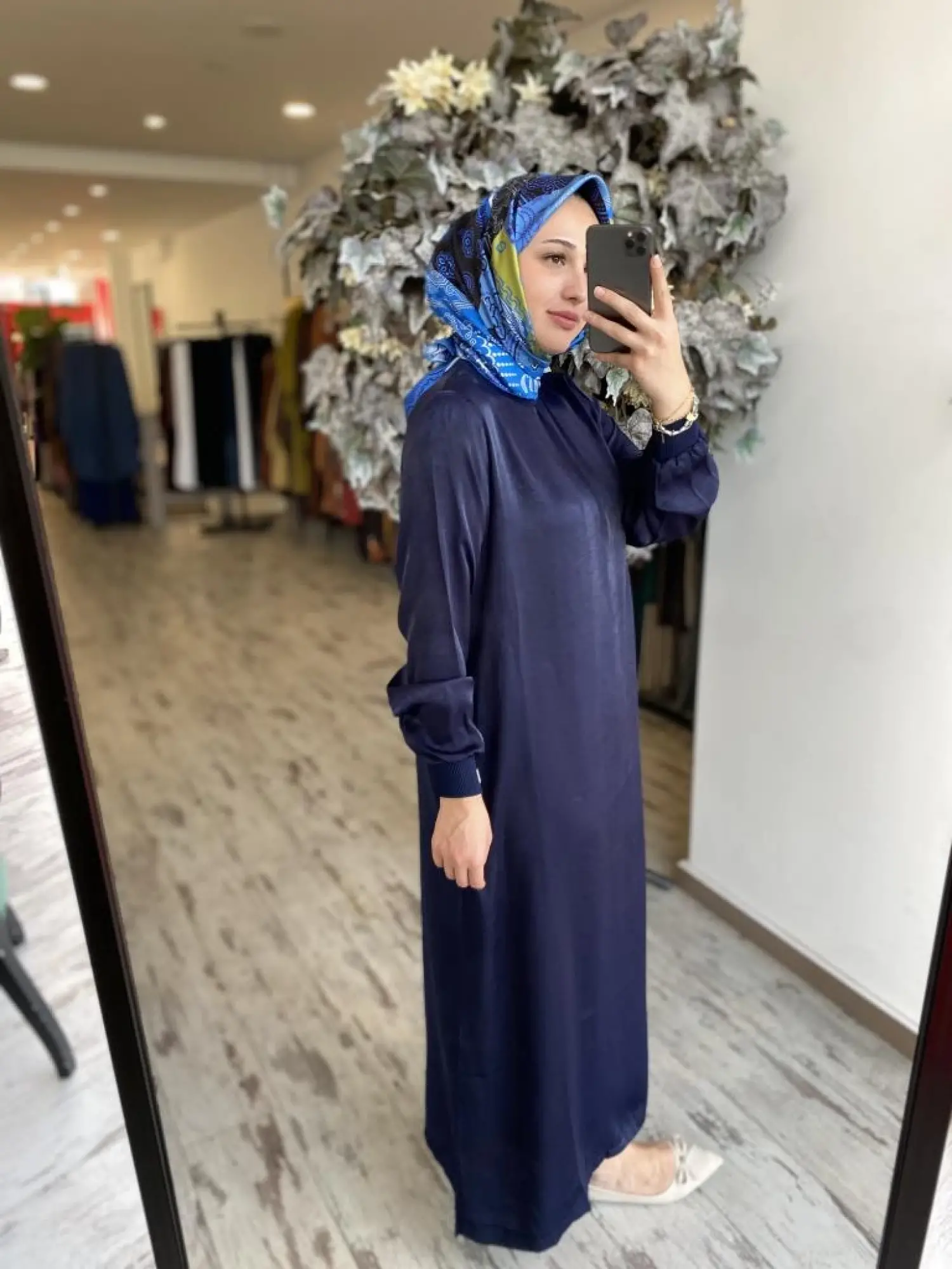 İnvee Ribanalı Saten Elbise 7005