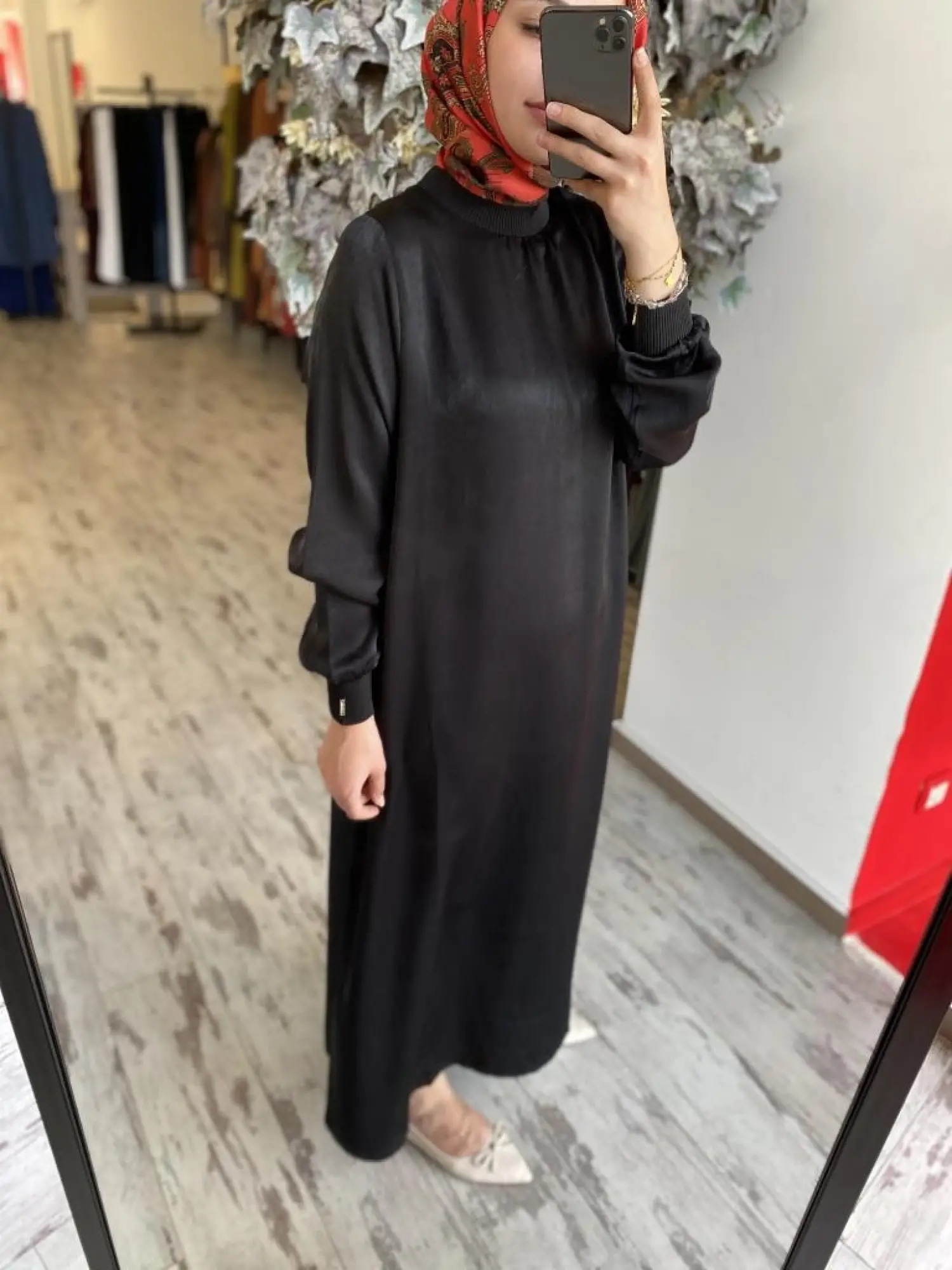 İnvee Ribanalı Saten Elbise 7005