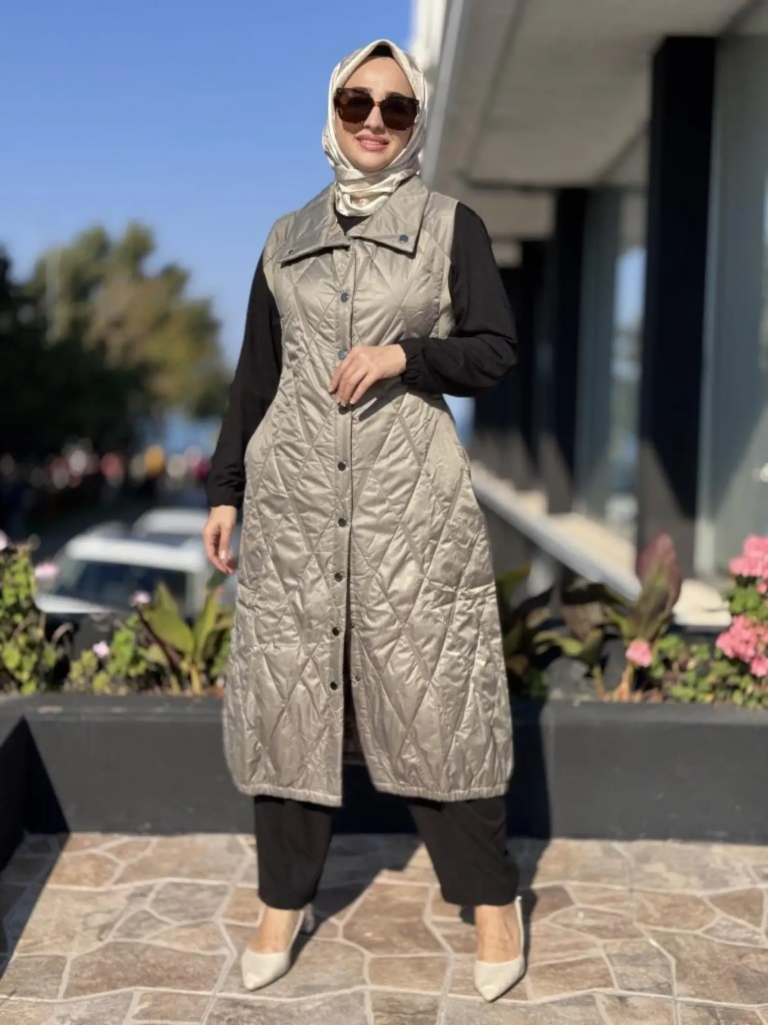 İnvee Triko Detaylı Kapitone Yelek 6916