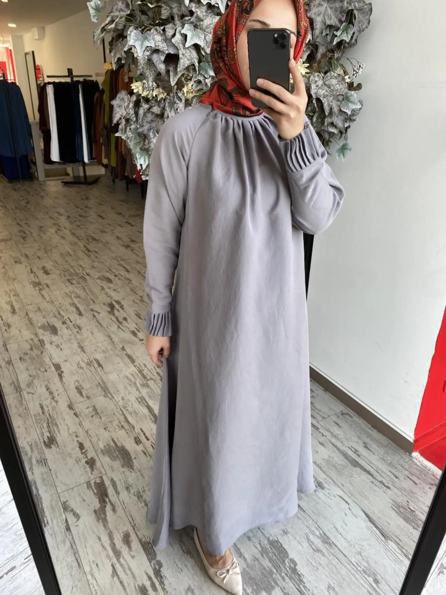 İnvee Yakası Pens Detaylı Tensel Elbise 6964