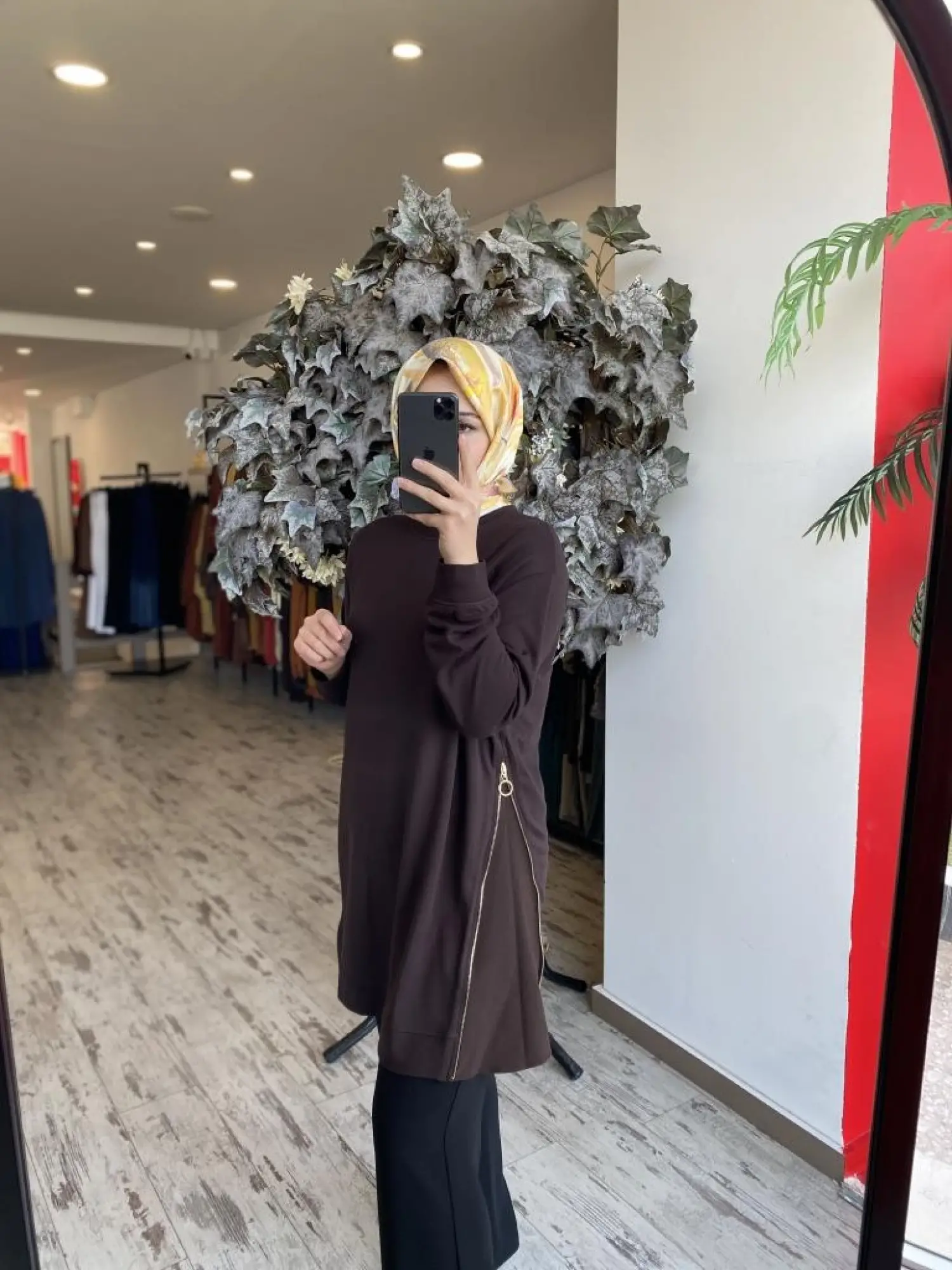 İNVEE Yanları Fermuarlı Penye Tunik 7047