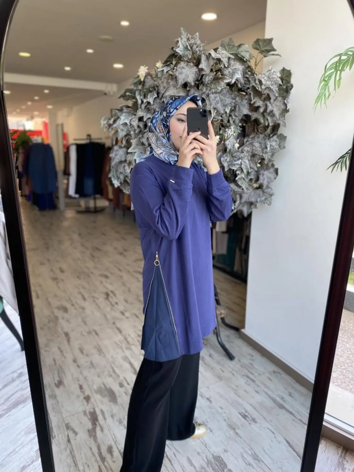 İNVEE Yanları Fermuarlı Penye Tunik 7047