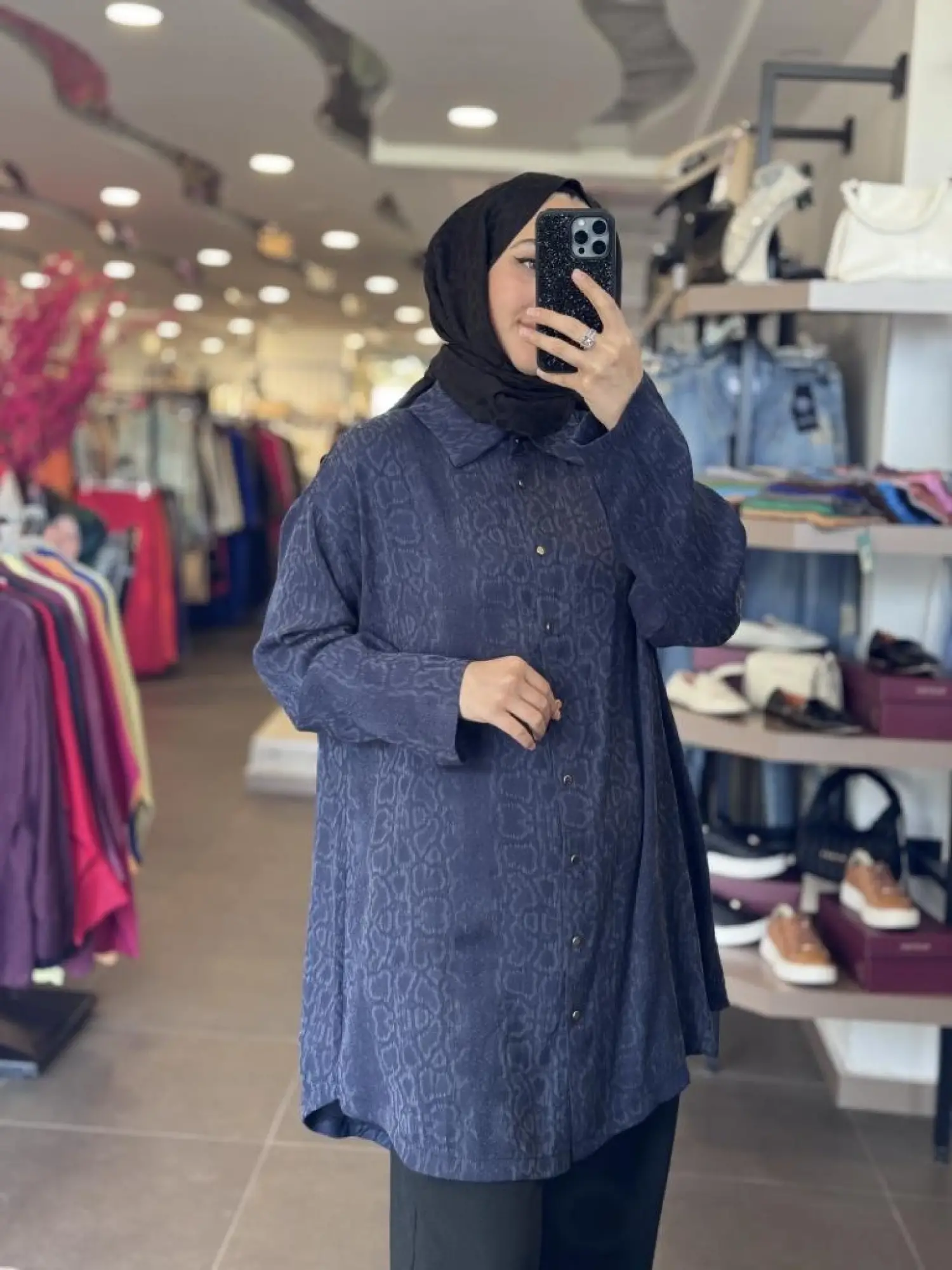 İnvee Yılan Desen Gömlek 7108