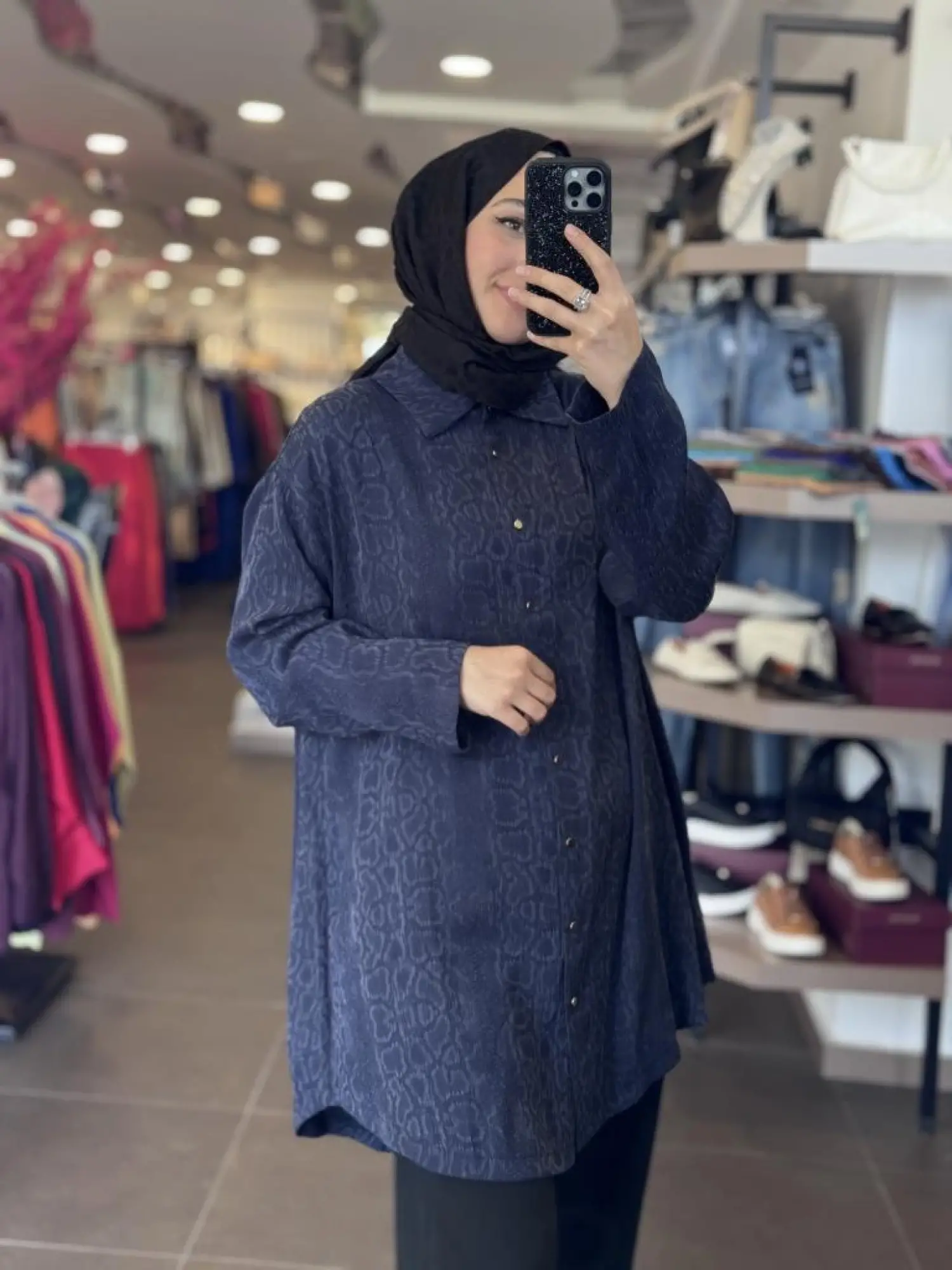 İnvee Yılan Desen Gömlek 7108