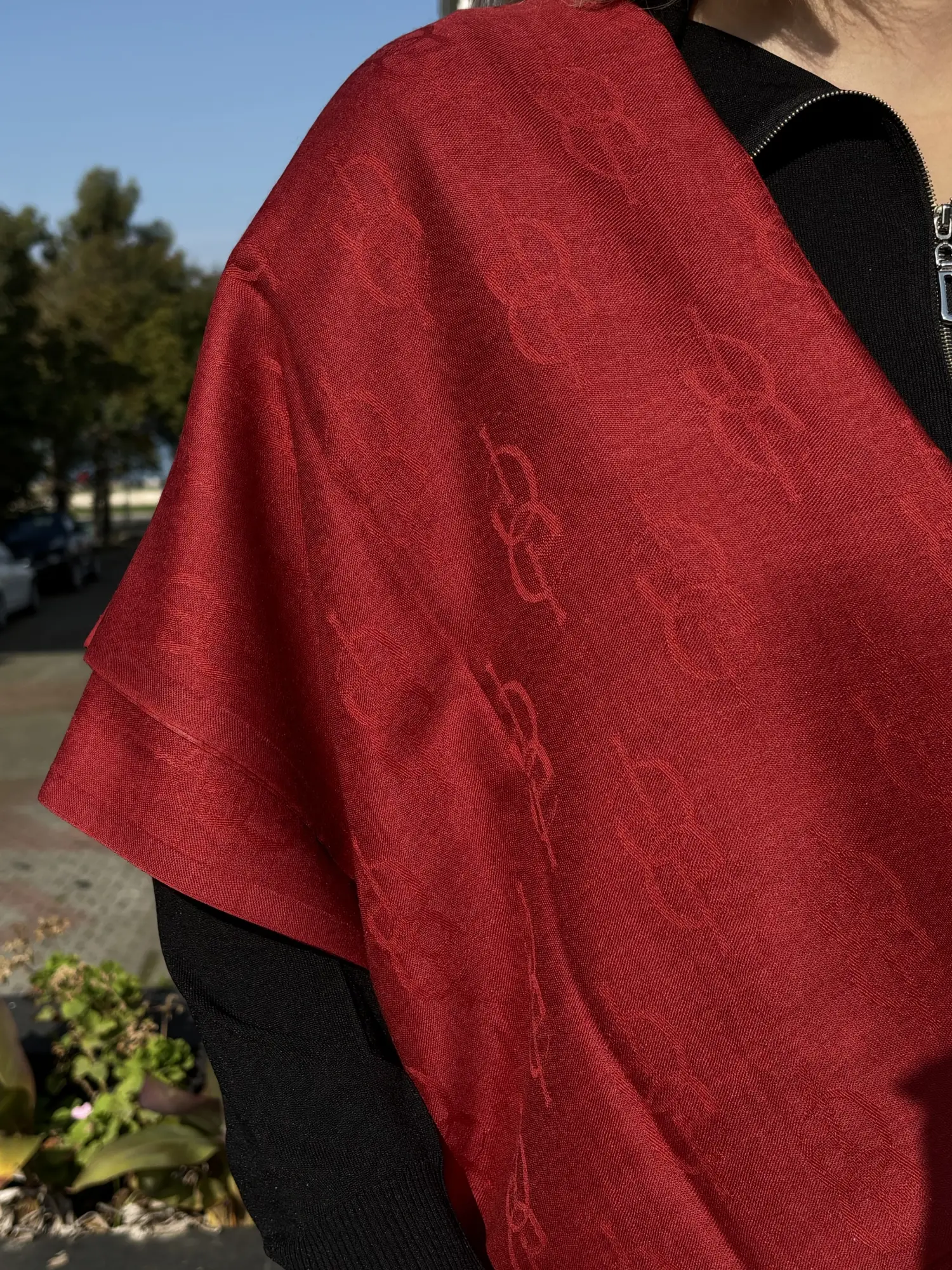 İpekevi Monogram Yün İpek Şal 09326