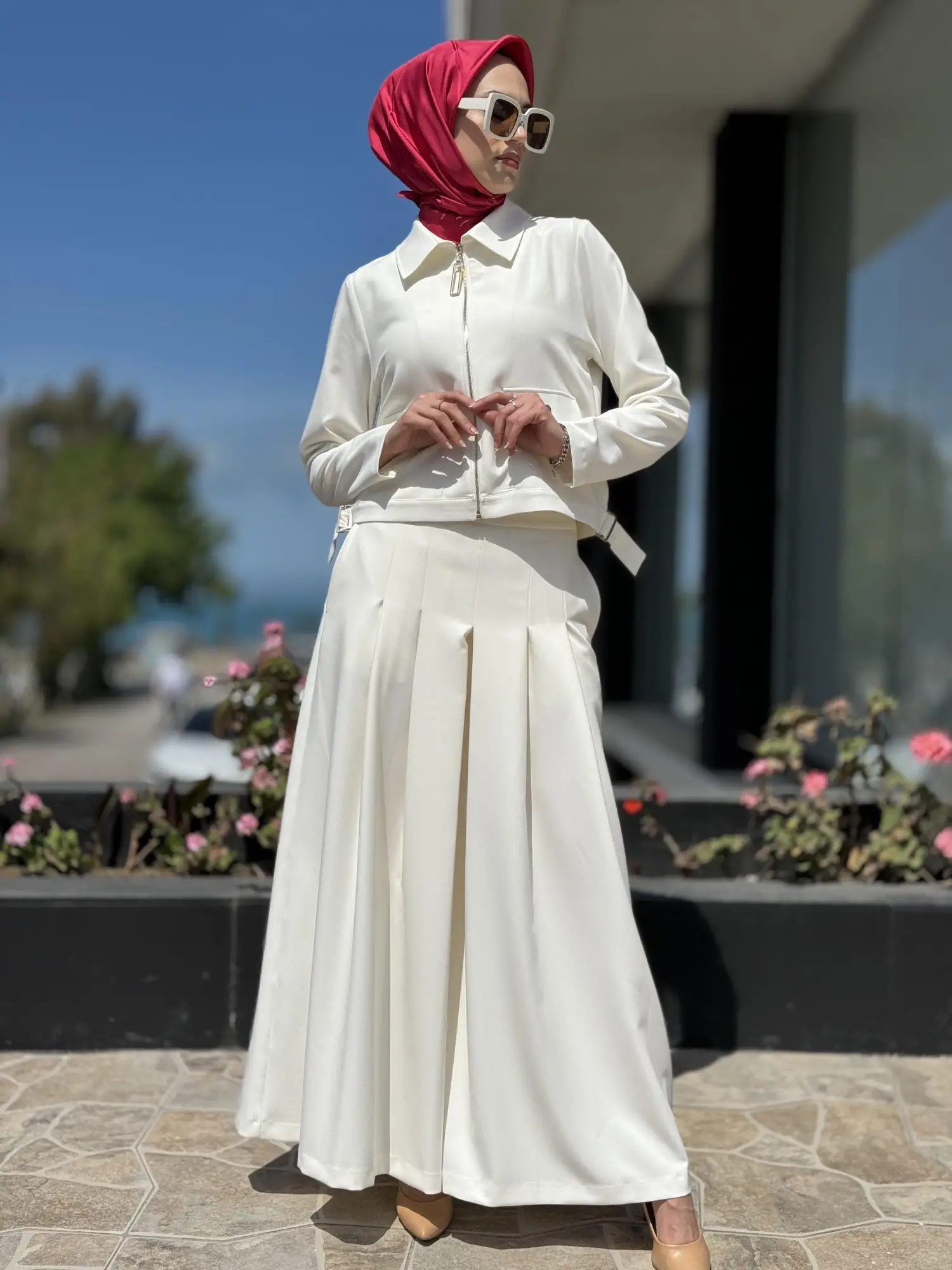 Jamila Sarah Kısa Ceket Pantolon/Etek Takım 9014