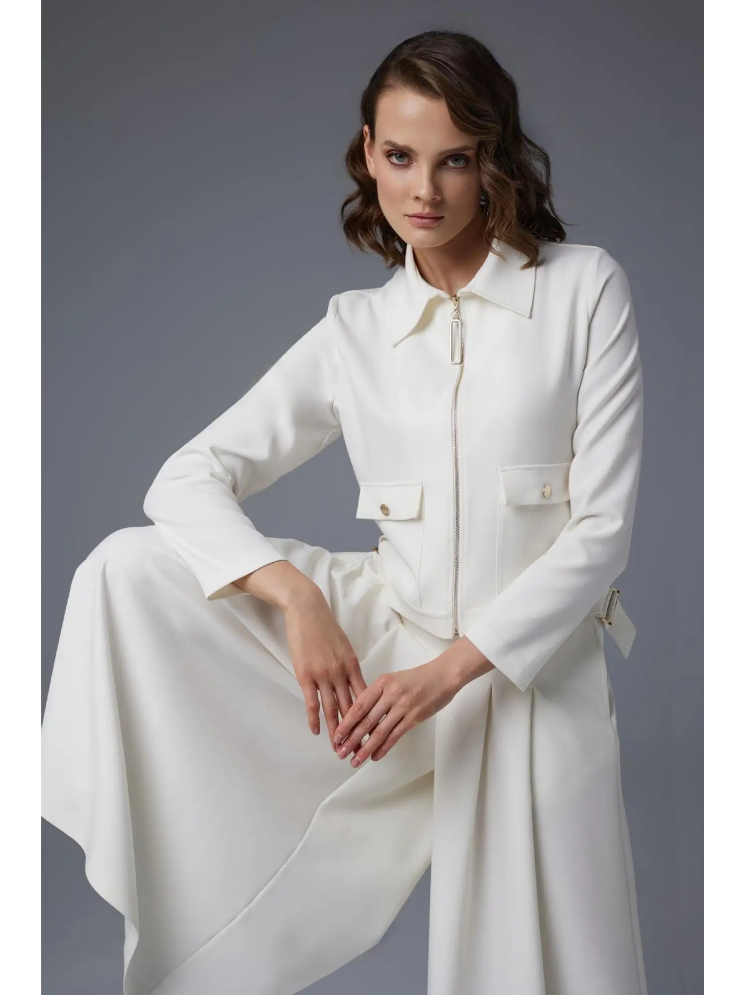 Jamila Sarah Kısa Ceket Pantolon/Etek Takım 9014